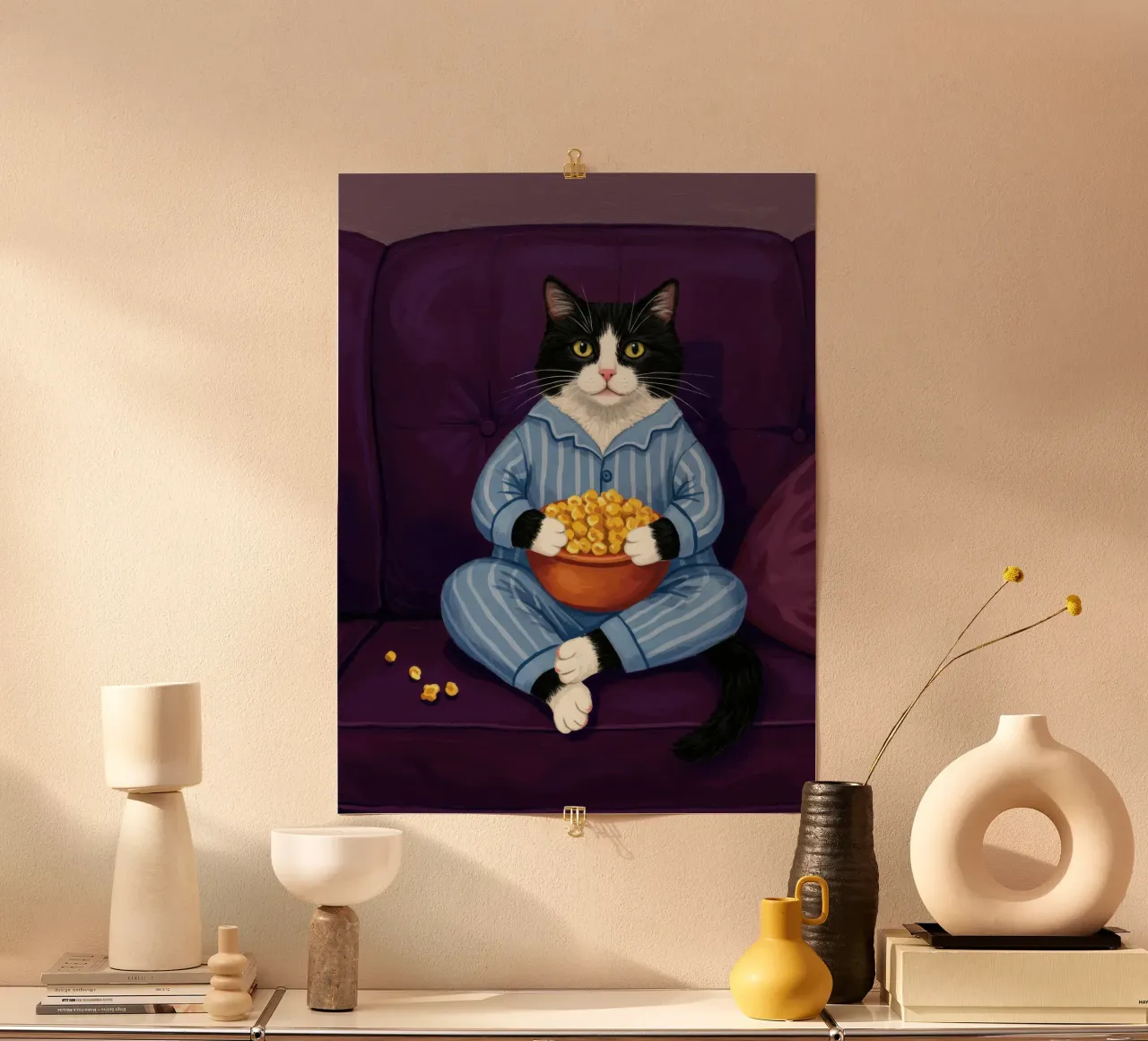 Tempo di freddo poster con telaio in alluminio da Art Center
