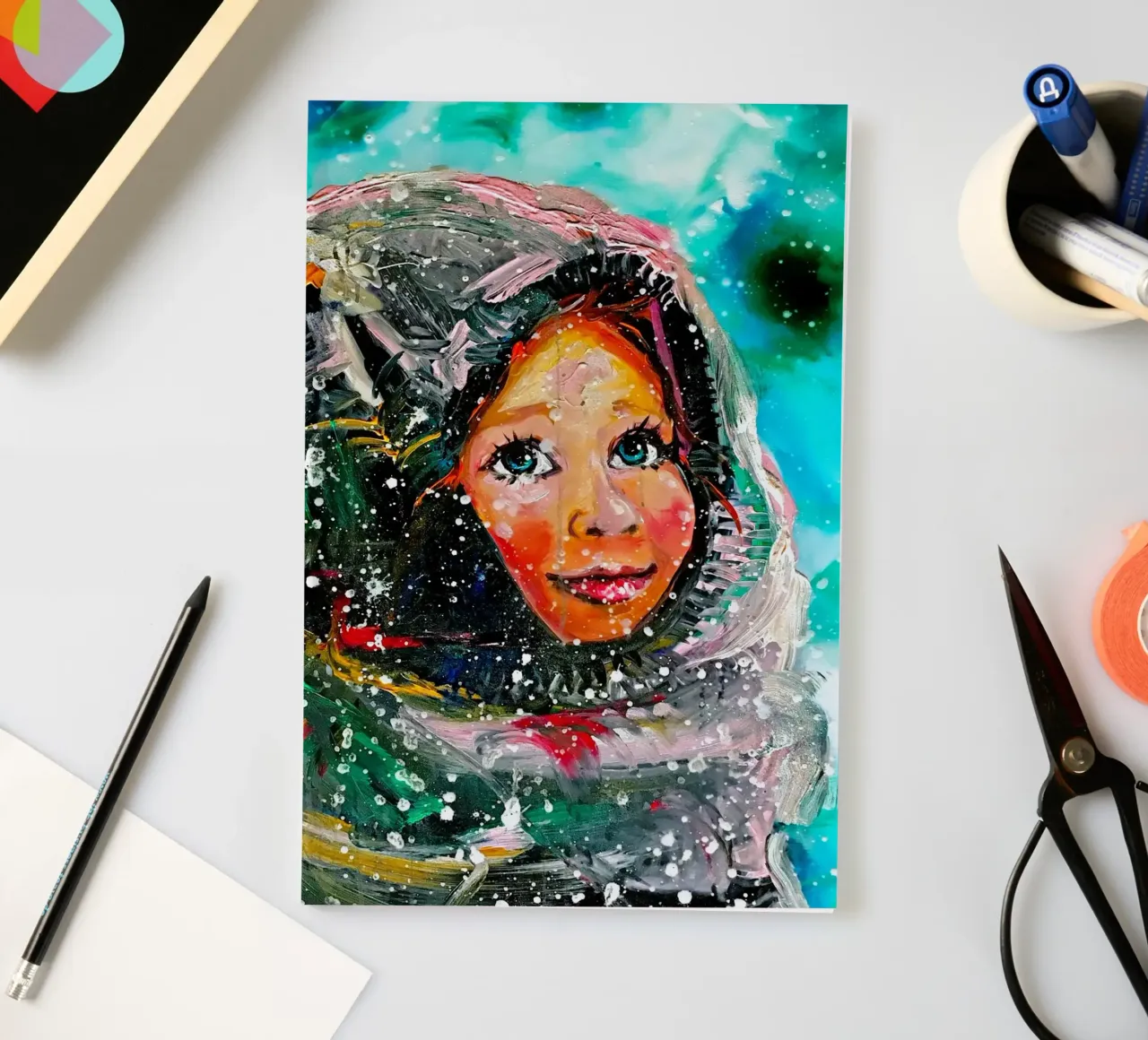 Winter-Märchen notebook by Happy 😃 Art 🎨 by Christine Schnoell