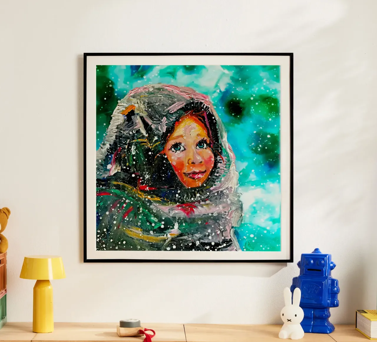 Winter-Märchen poster con telaio in plastica da Happy 😃 Art 🎨 by Christine Schnoell