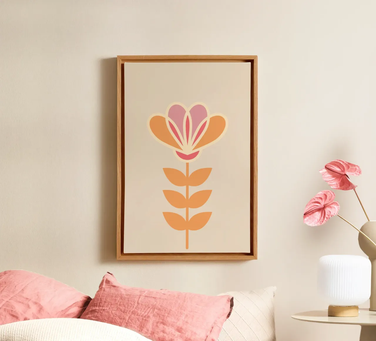 Scandi Glow tela con Cornice a cassetta da SMPLE