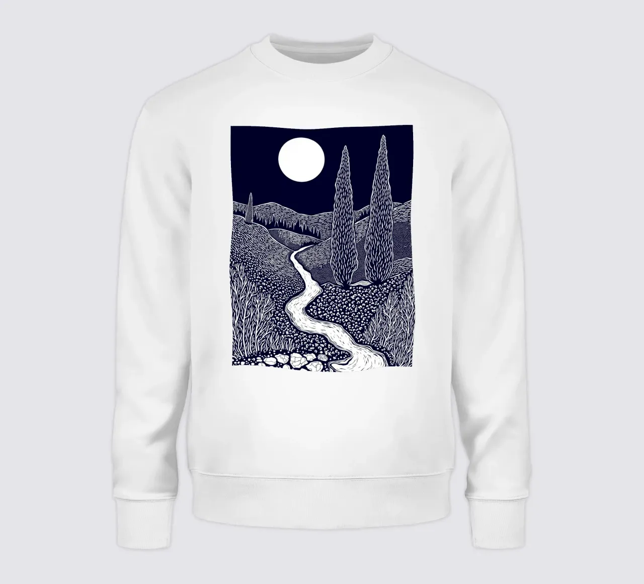 Cypress Under the Moon felpa da Indigo Rain