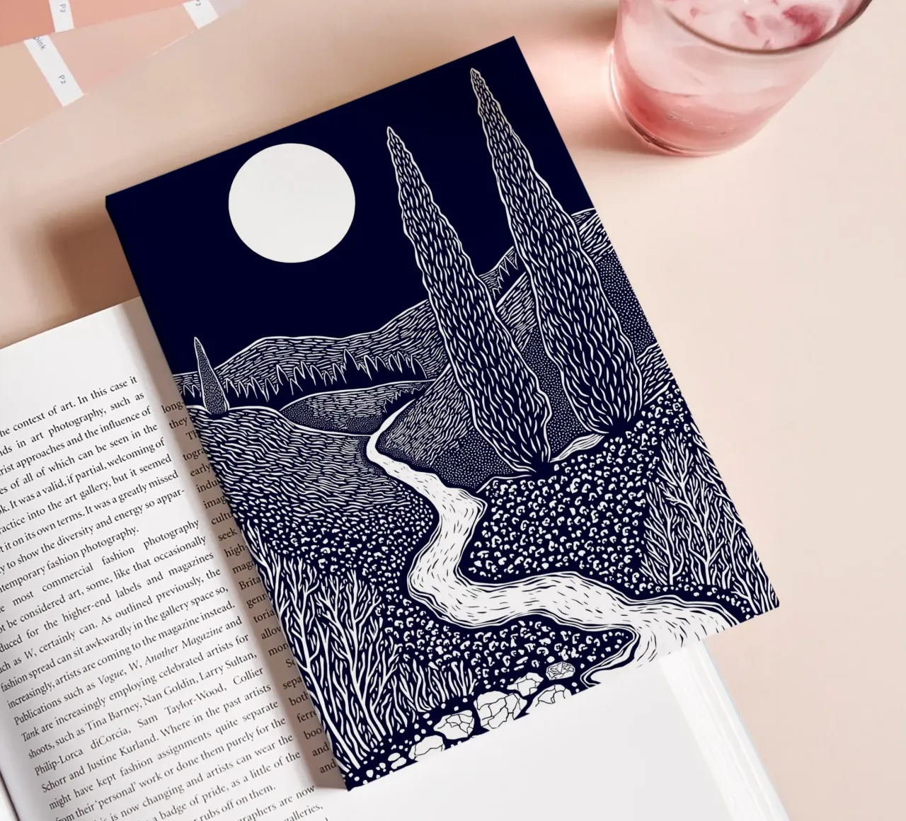 Cypress Under the Moon notebook by Indigo Rain