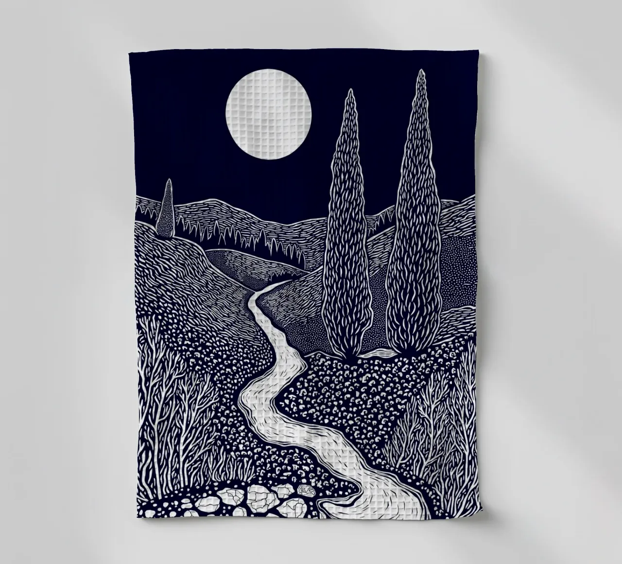 Cypress Under the Moon canovaccio da cucina da Indigo Rain