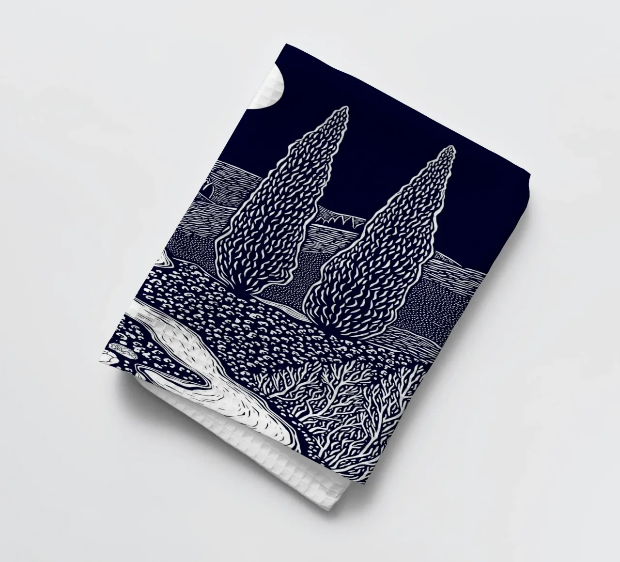 Cypress Under the Moon canovaccio da cucina da Indigo Rain