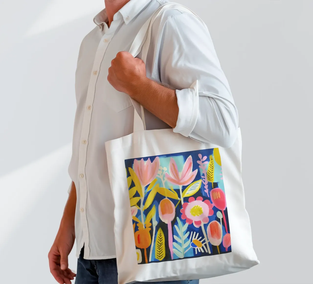 Prato fiorito Groovy Matisse borsa in juta da Andrea Haase Modern Home