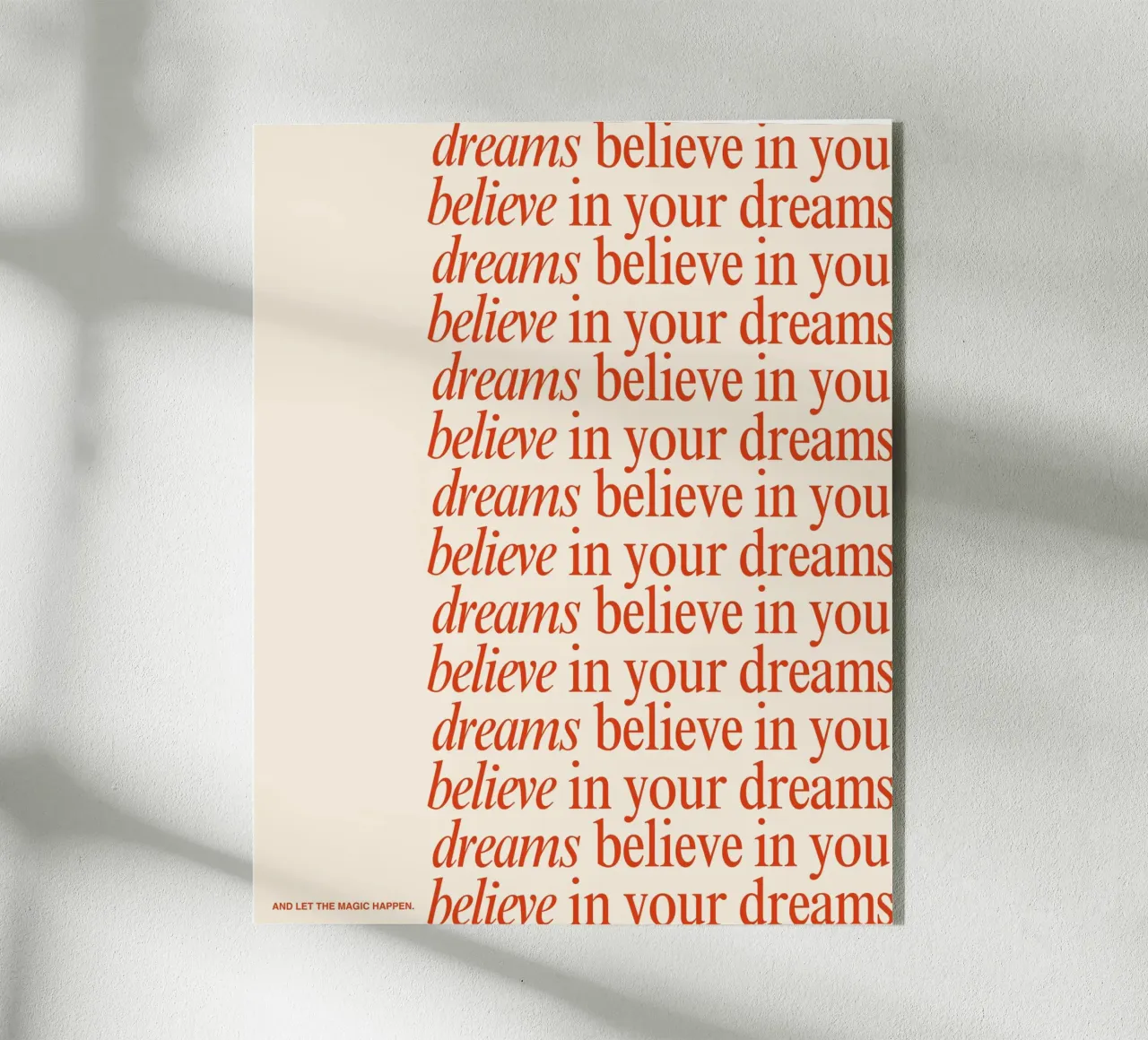 your reality plexiglass da Ambition Wall