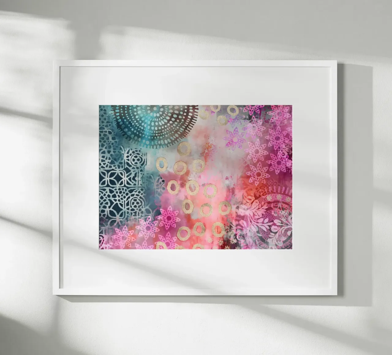 Vibrant Vibes Bohemian Chic poster con marco de plástico de Andrea Haase Modern Home