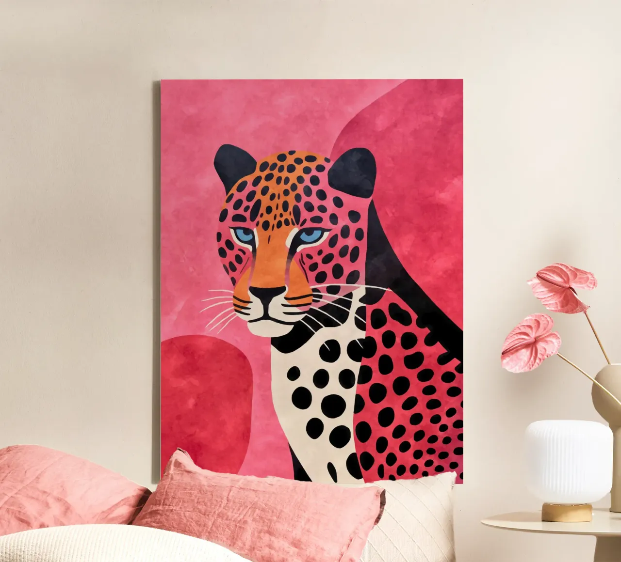 Fancy Wilde Cheetah canvas van Andrea Haase Modern Home