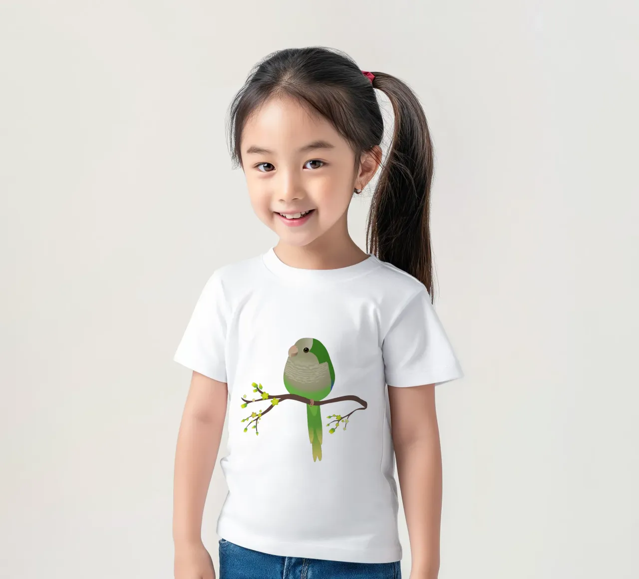 Cute egg shaped quaker parrot or monk parakeet kids t-shirt by BwiseLizzy