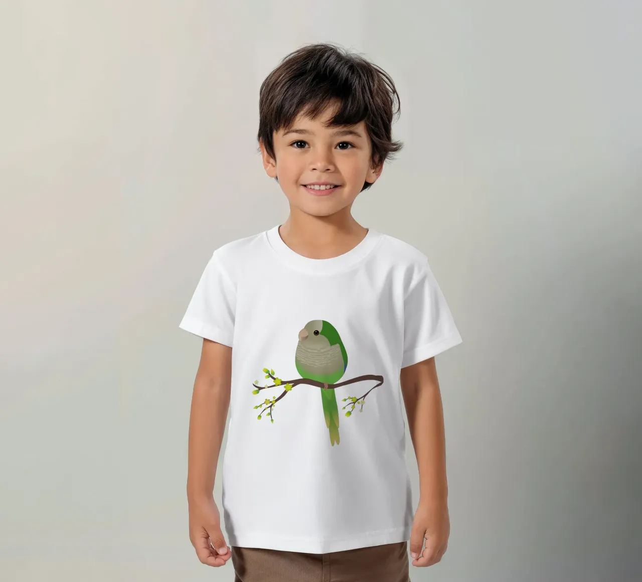 Cute egg shaped quaker parrot or monk parakeet kids t-shirt by BwiseLizzy
