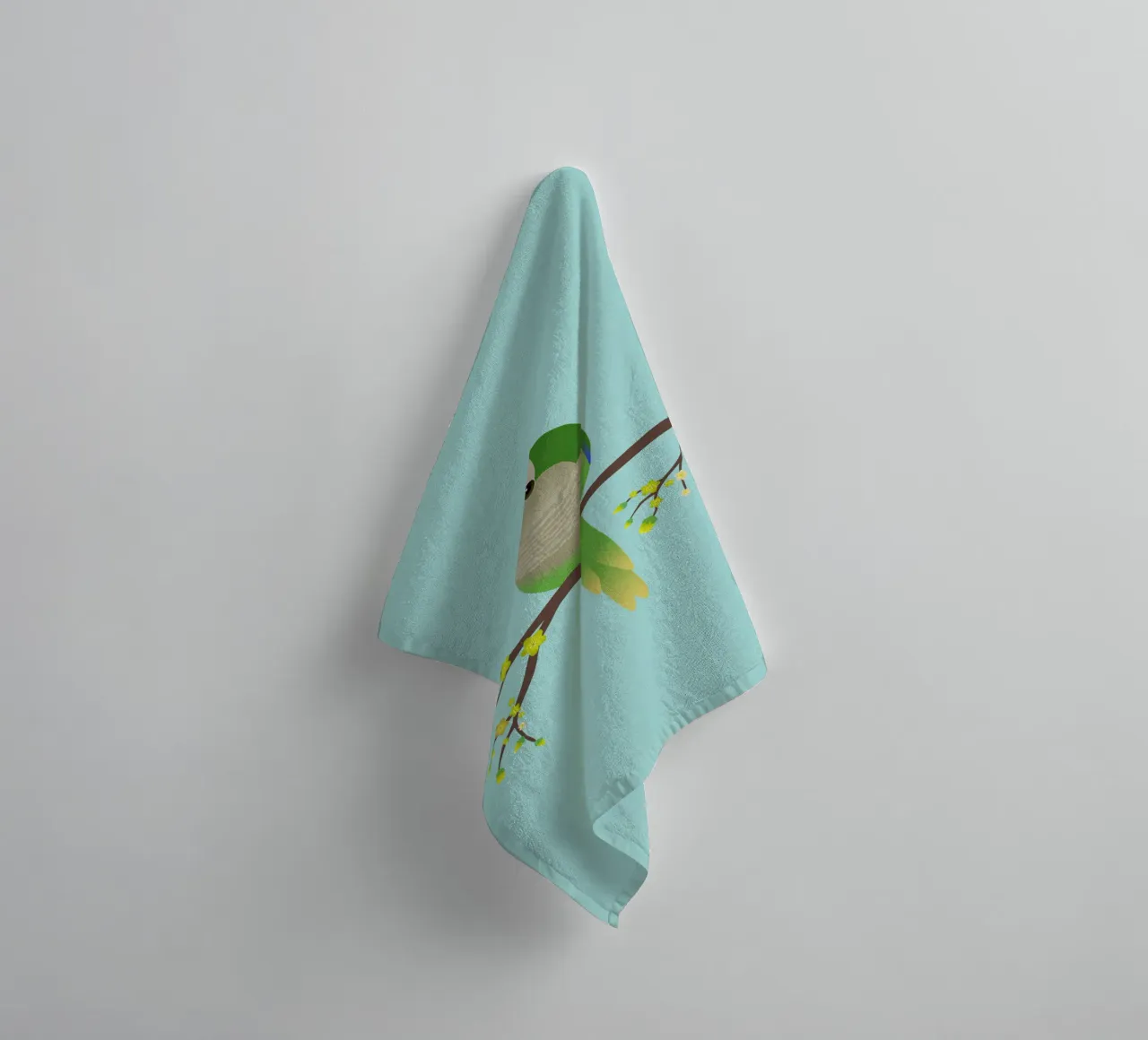 Cute egg shaped quaker parrot or monk parakeet towel by BwiseLizzy