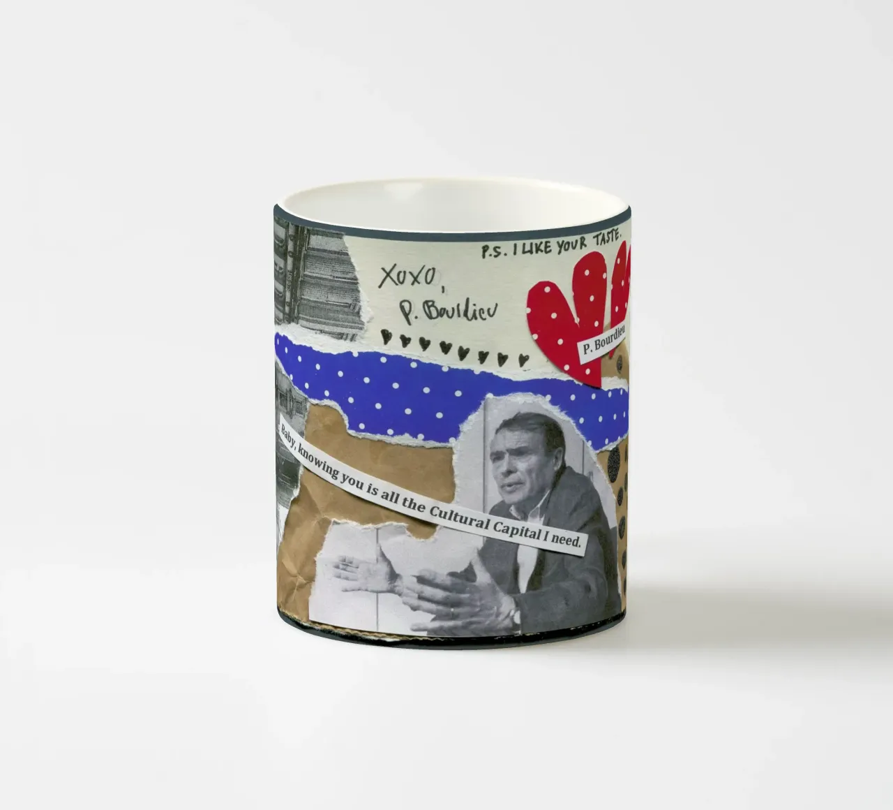 Pierre Bourdieu tazza in ceramica da The Pick-Up Theorist