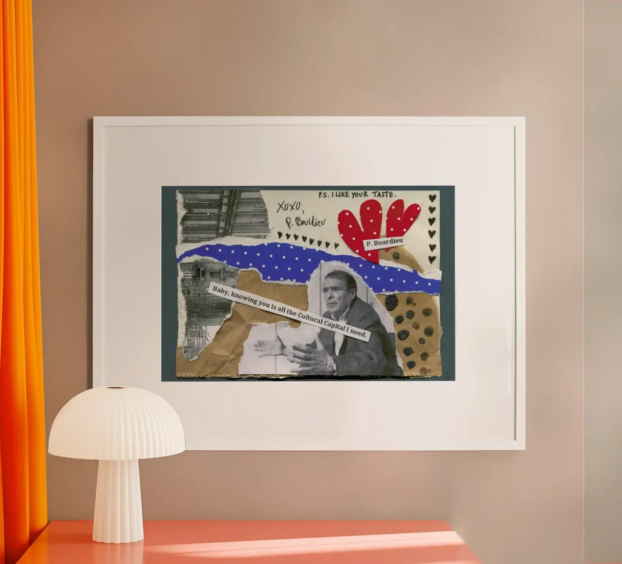 Pierre Bourdieu poster con telaio in plastica da The Pick-Up Theorist