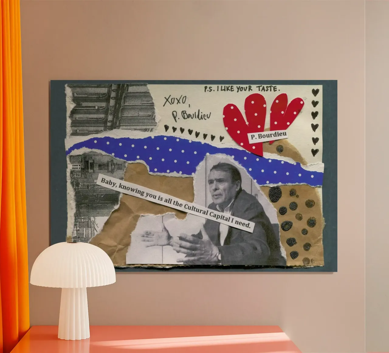 Pierre Bourdieu poster con telaio in plastica da The Pick-Up Theorist