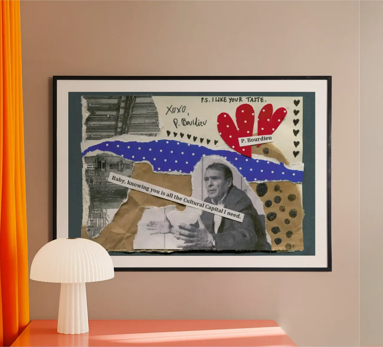 Pierre Bourdieu poster con telaio in plastica da The Pick-Up Theorist