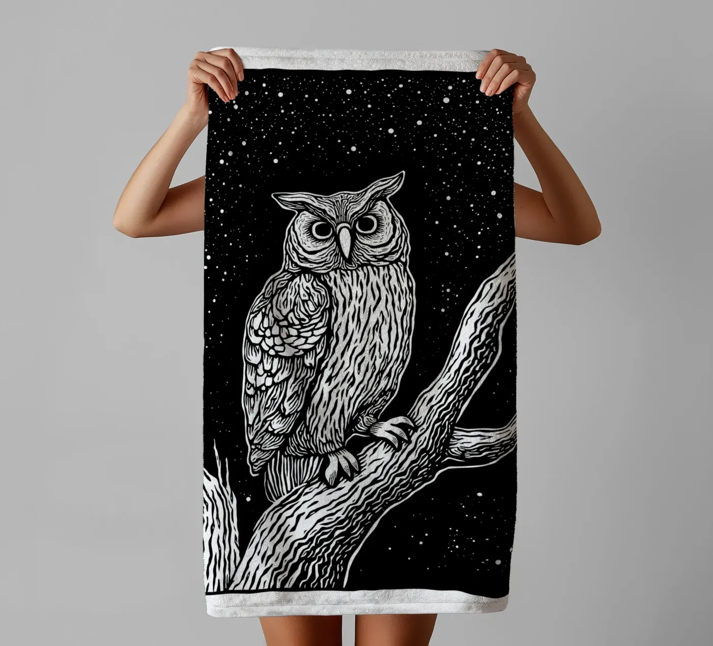 Silent Watcher towel by Indigo Rain