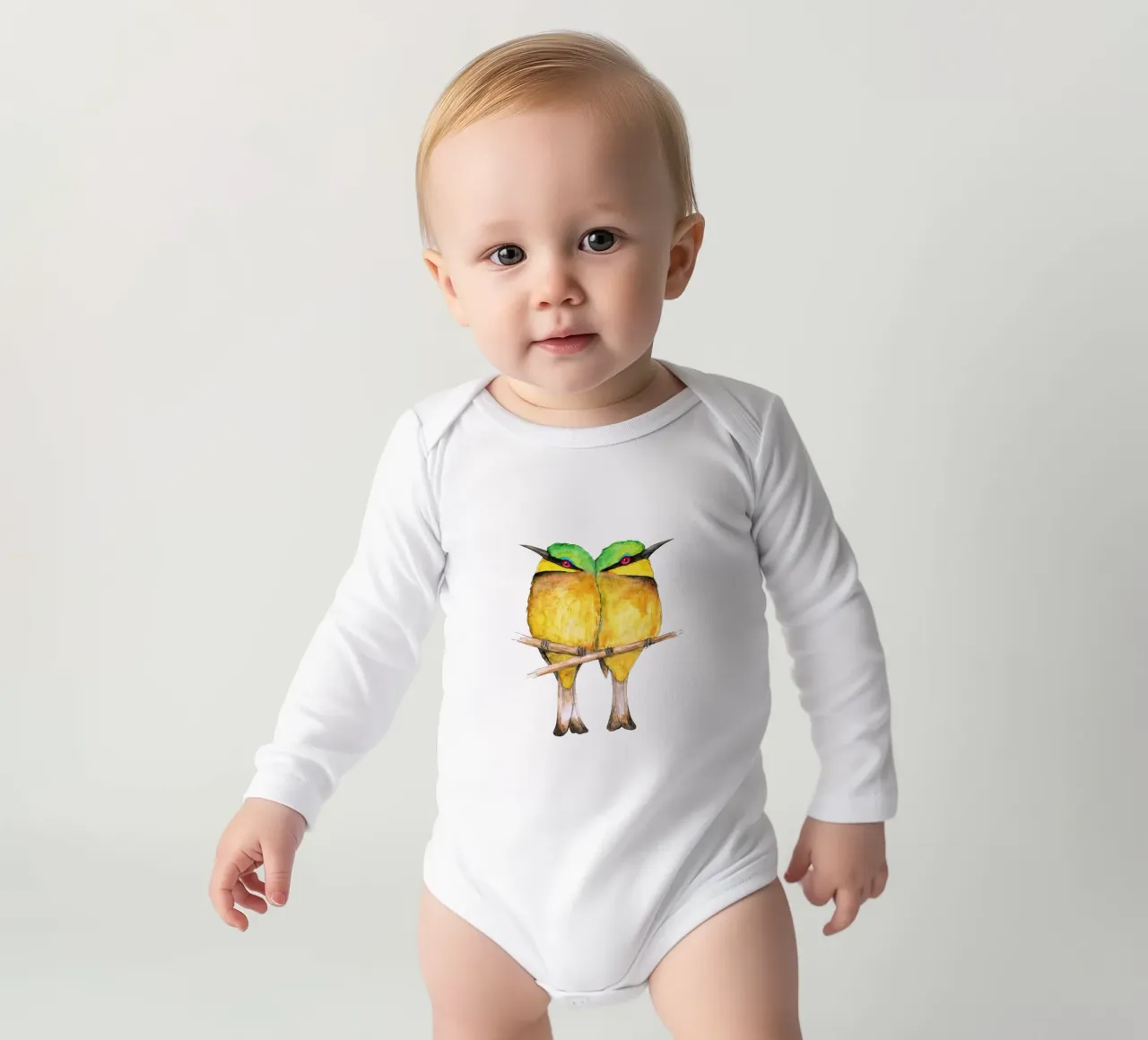 Deux petits guêpiers body manches longues de BwiseLizzy