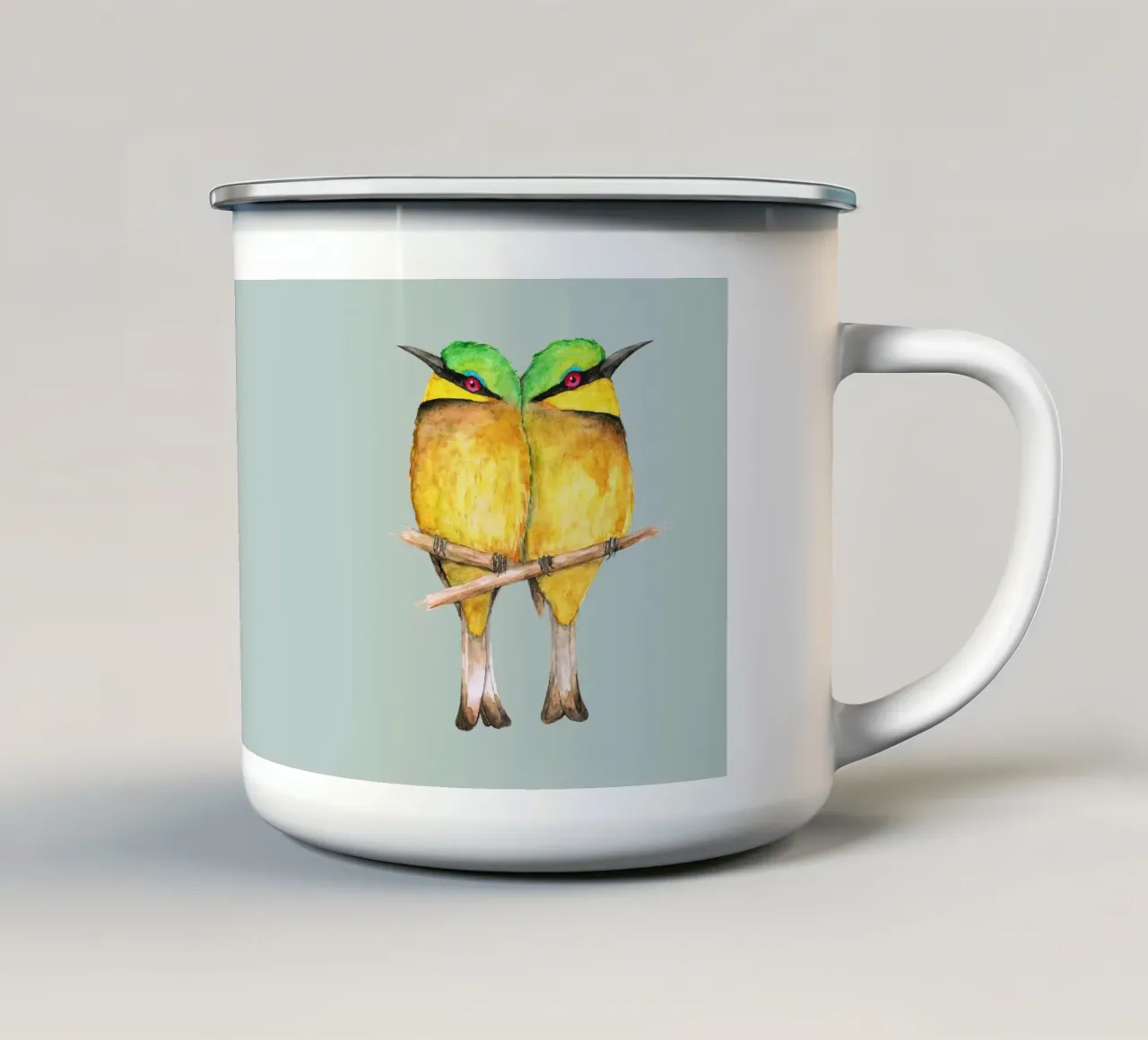 Due piccoli gruccioni tazza in smalto da BwiseLizzy