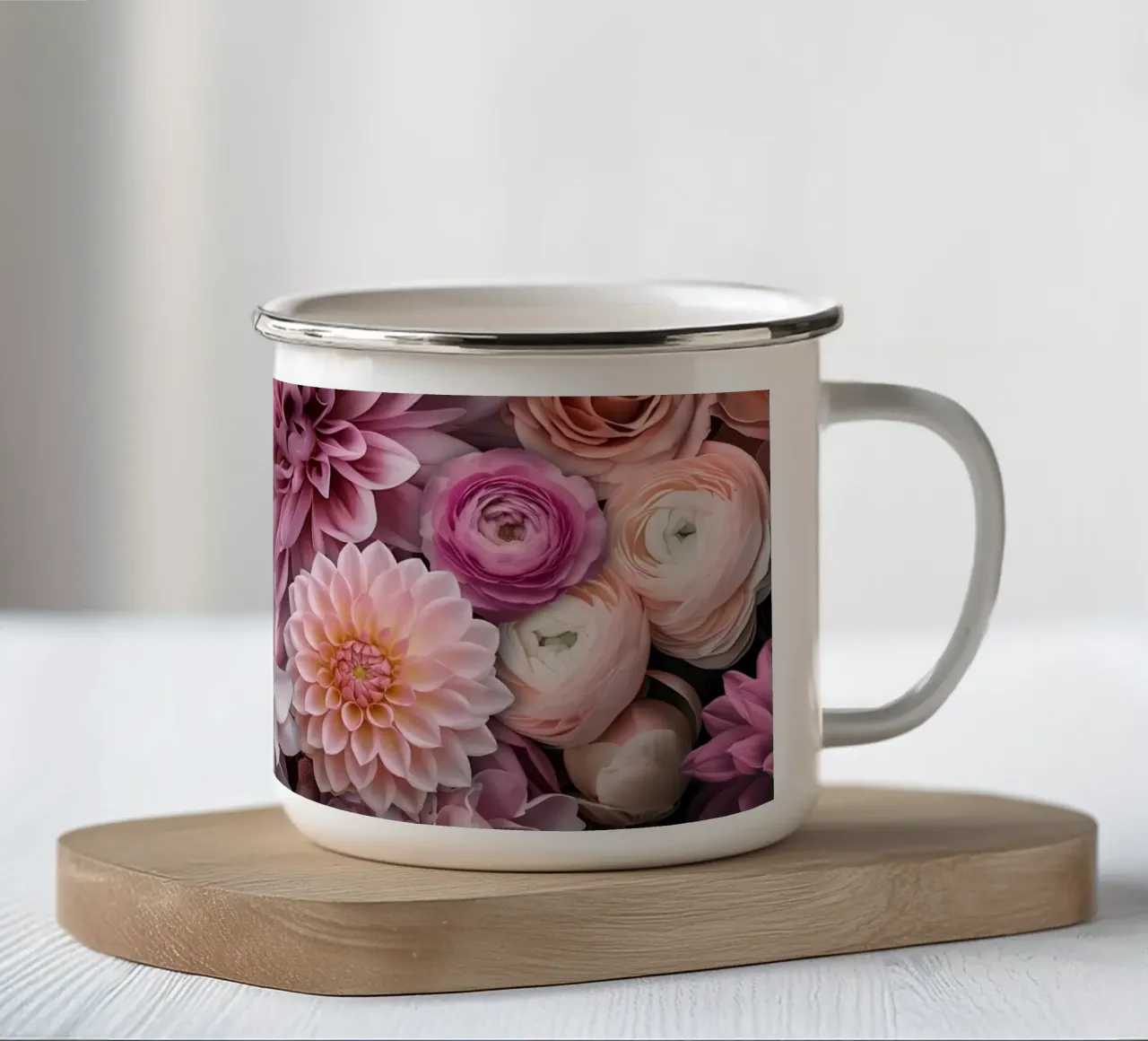 Armonia floreale pastello in fiore tazza in smalto da Andrea Haase Floral Passion
