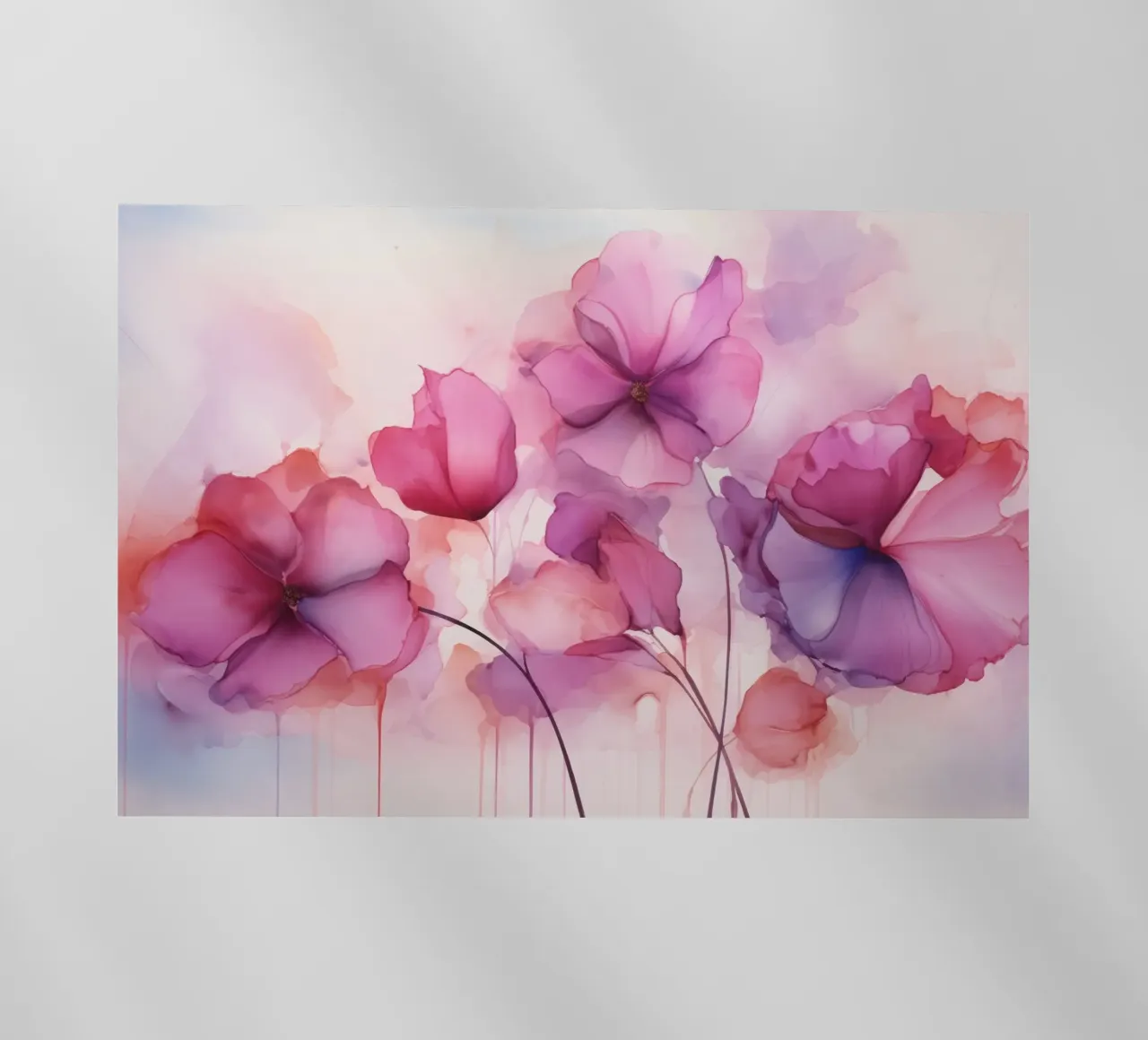 Fiori d'inchiostro sognanti rosa fucsia pellicola backlit da Andrea Haase Floral Passion