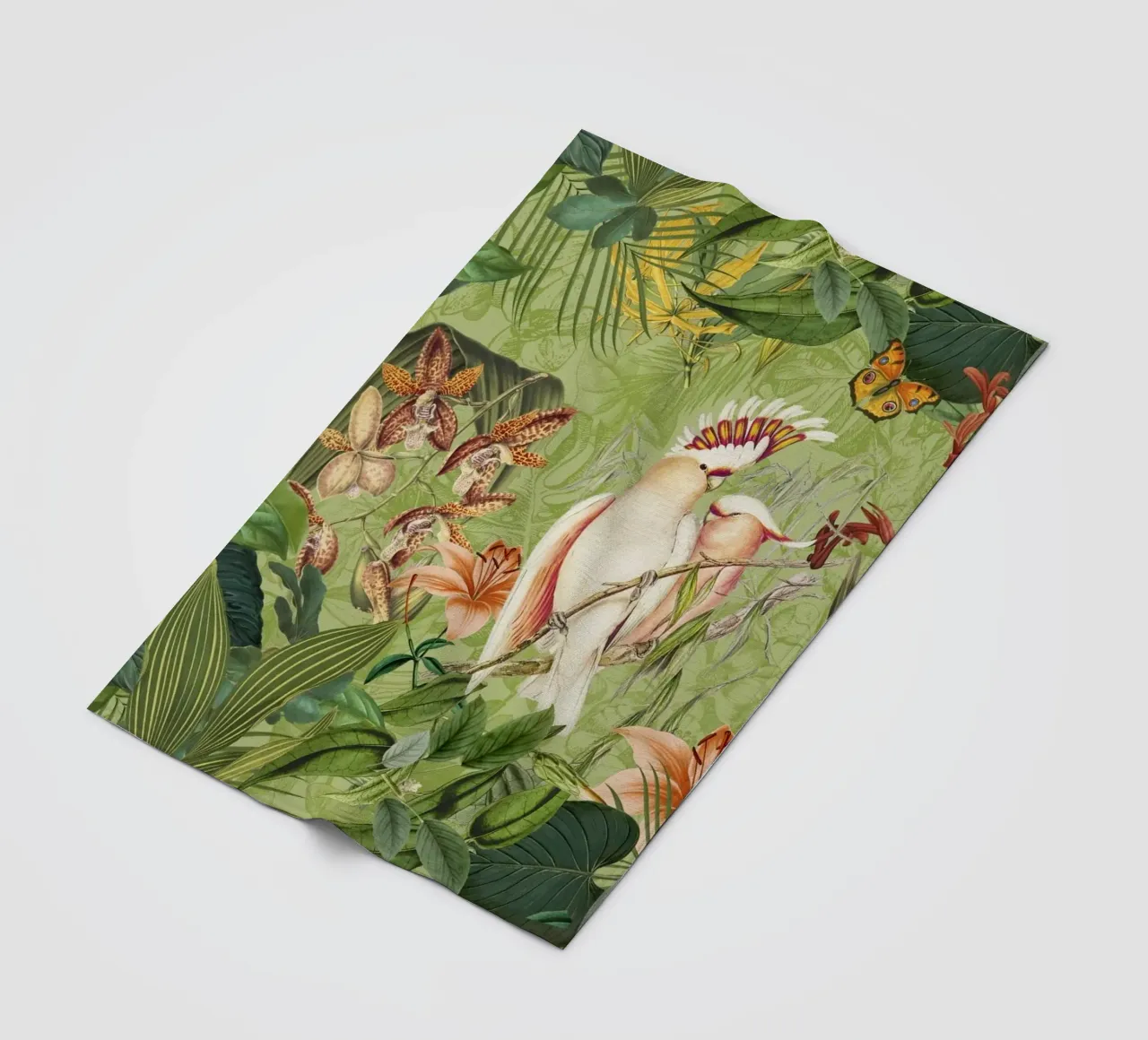 Cacatua Paradiso delle isole tropicali coperta in pile da Andrea Haase Vintage World