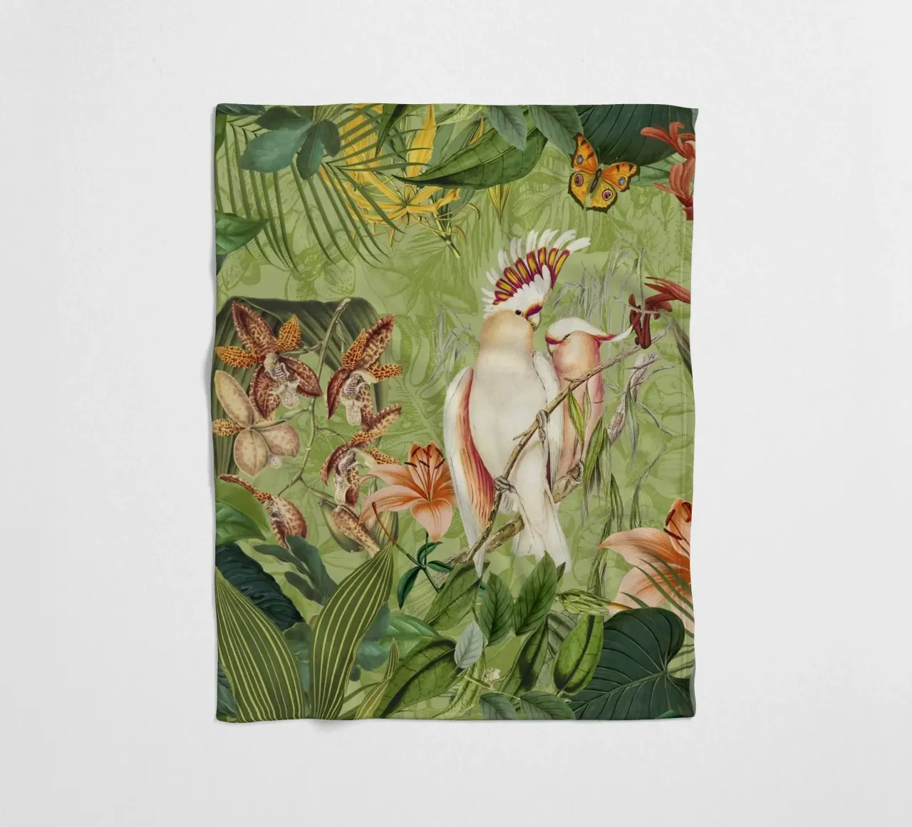 Cacatua Paradiso delle isole tropicali coperta in pile da Andrea Haase Vintage World