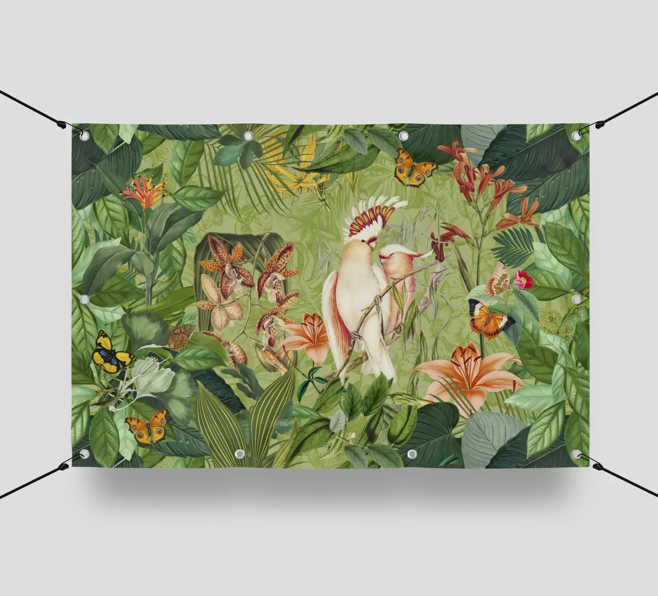 Cacatua Paradiso delle isole tropicali telo in pvc da Andrea Haase Vintage World