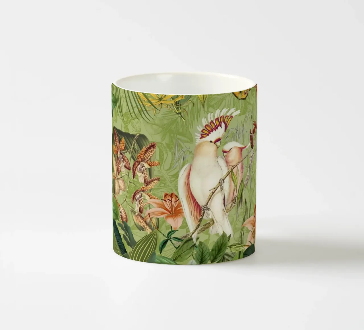 Cacatua Paradiso delle isole tropicali tazza in ceramica da Andrea Haase Vintage World