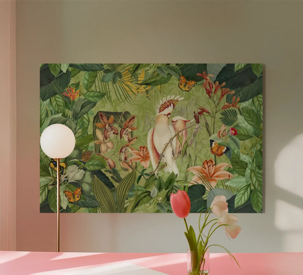 Cacatua Paradiso delle isole tropicali plexiglass da Andrea Haase Vintage World