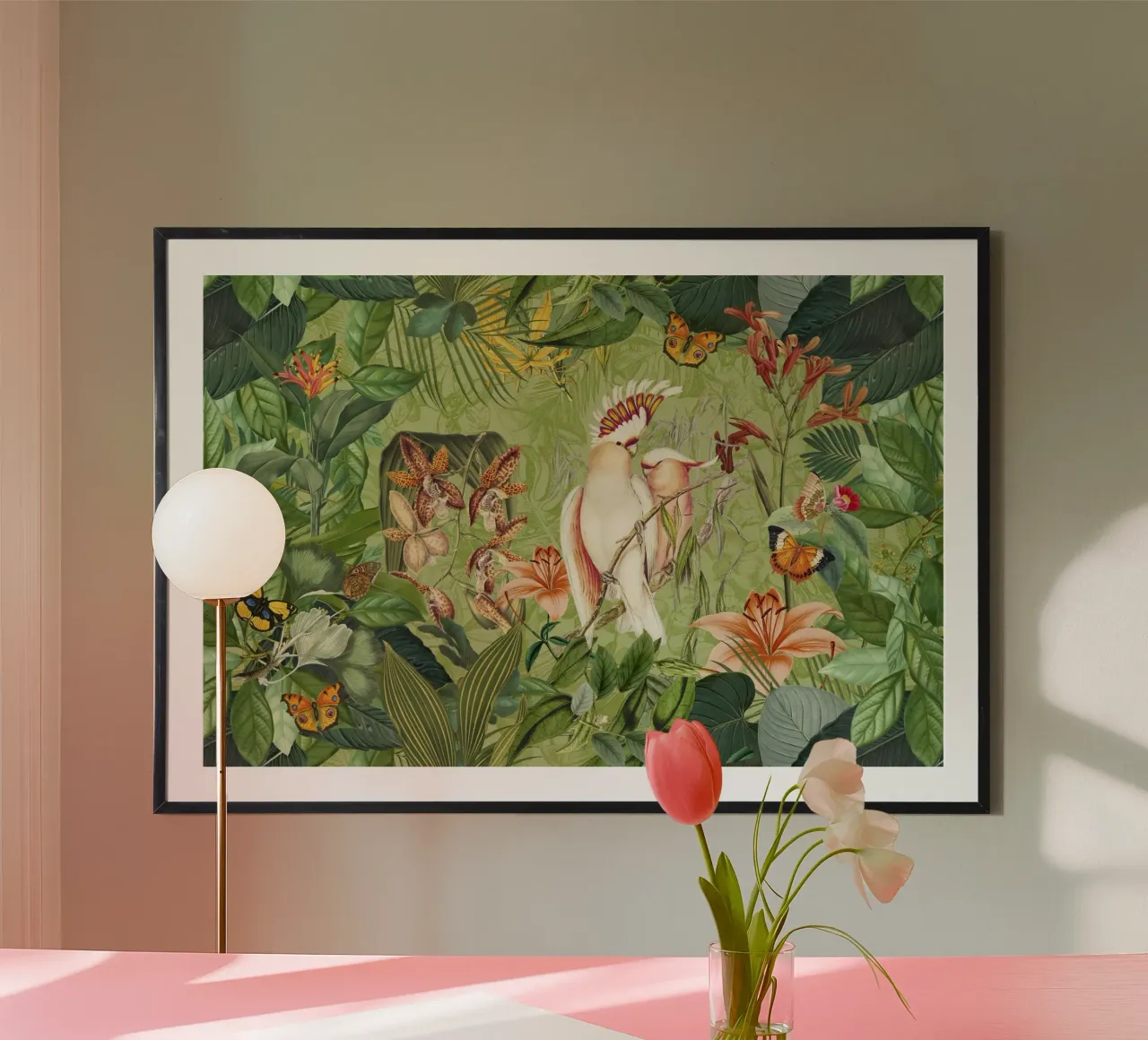 Cacatua Paradiso delle isole tropicali carta hahnemühle da Andrea Haase Vintage World