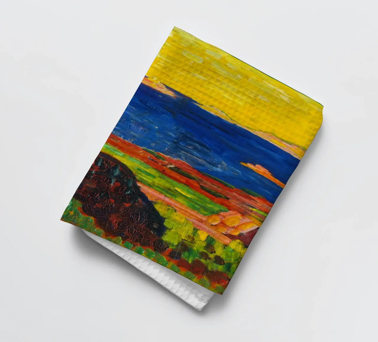 Alexej von Jawlensky - Coast near Carantec tea towel by ARTOTHEK
