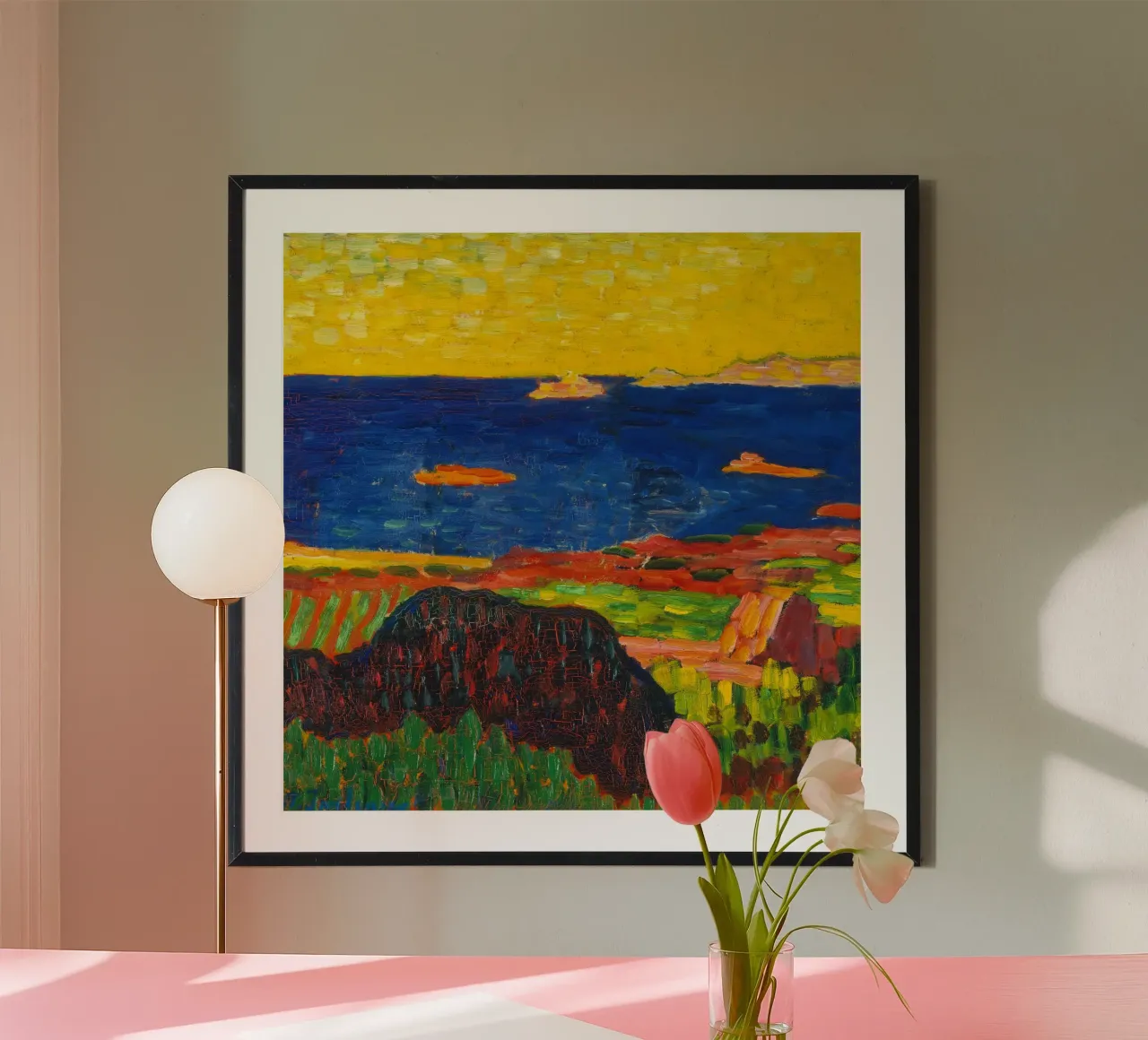 Alexej von Jawlensky - Costa vicino a Carantec poster con telaio in legno da ARTOTHEK