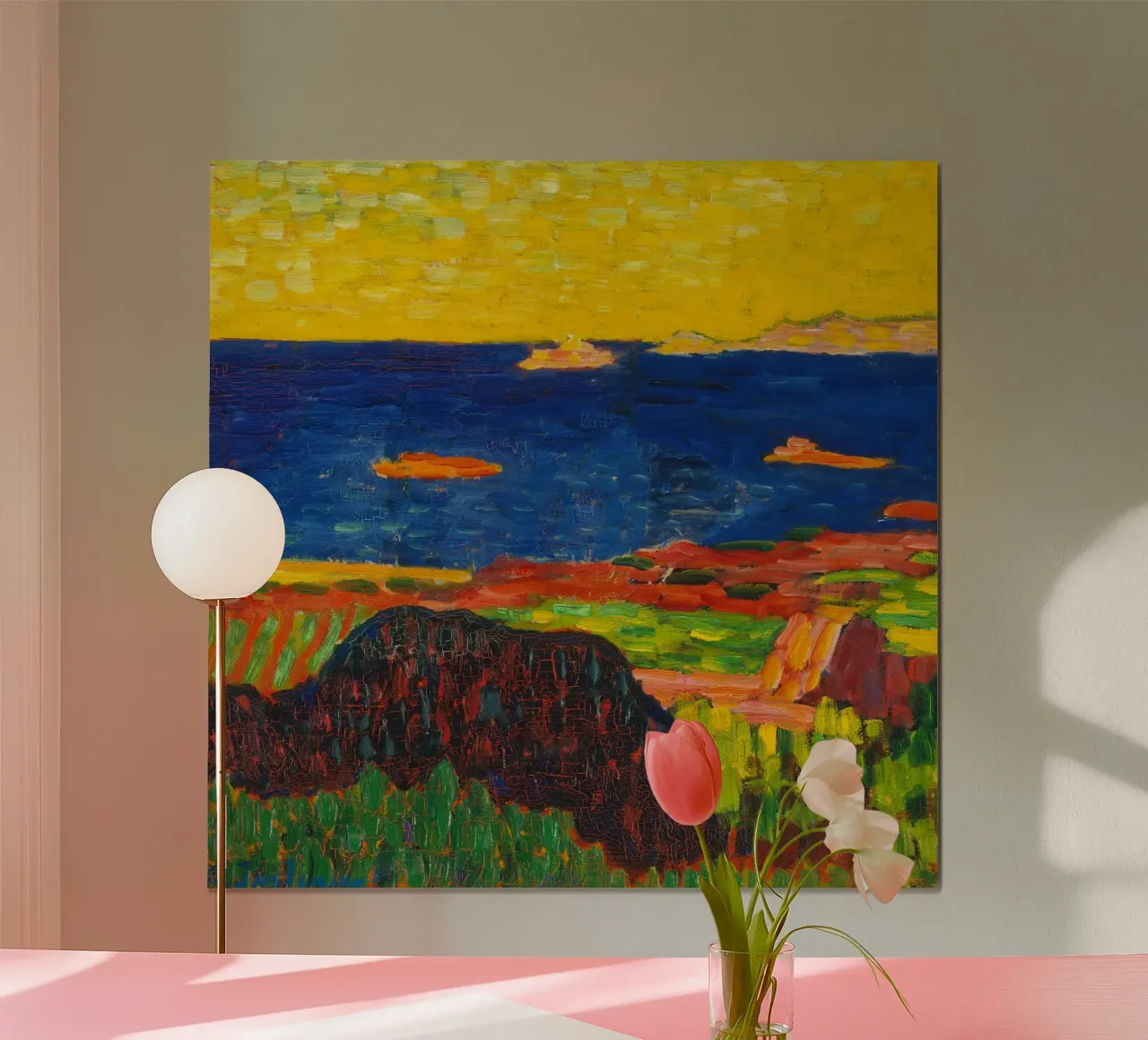 Alexej von Jawlensky - Costa vicino a Carantec poster con telaio in legno da ARTOTHEK