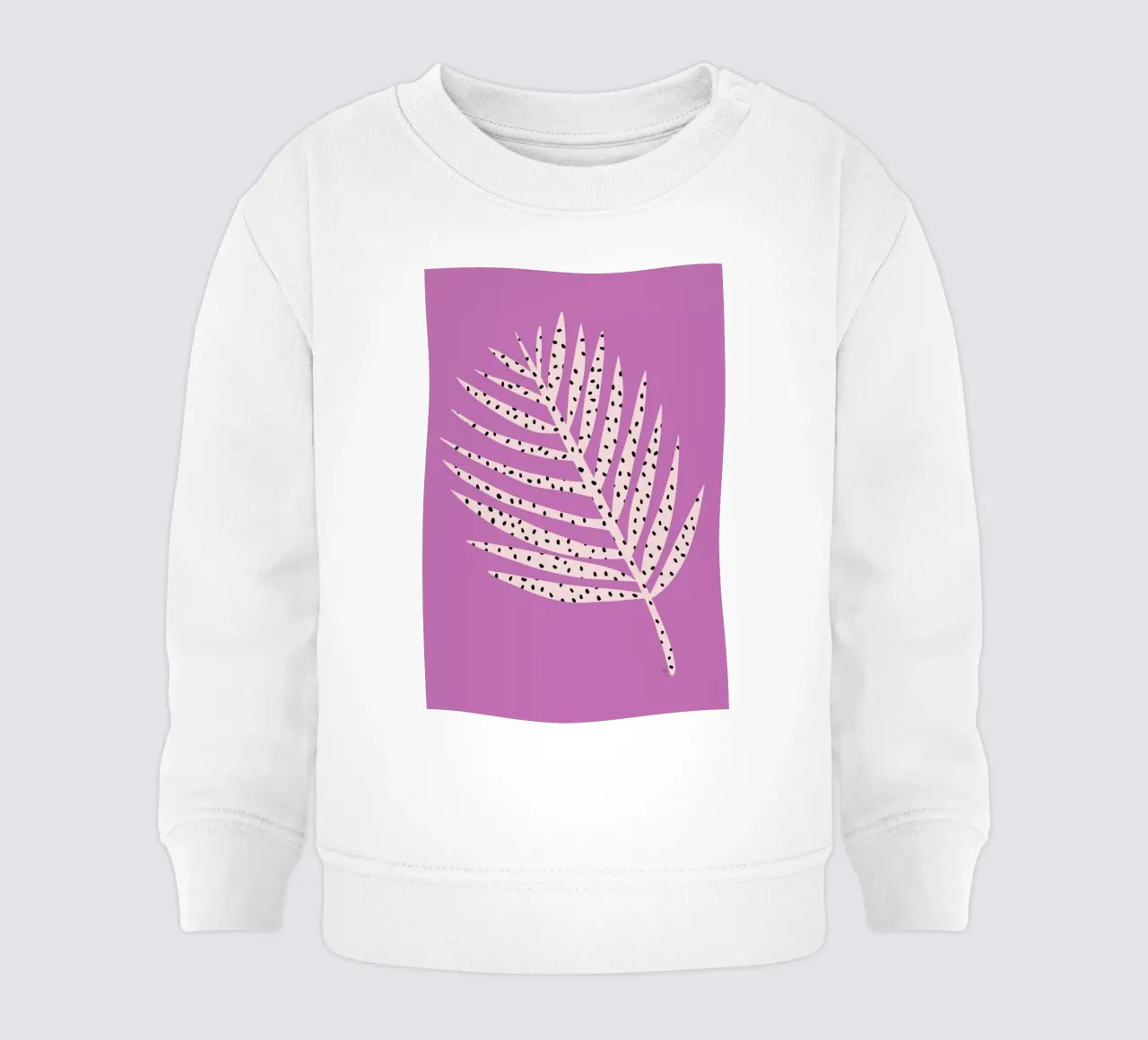 Palm Dot Leaf in Purple felpa neonato da Linda Gobeta