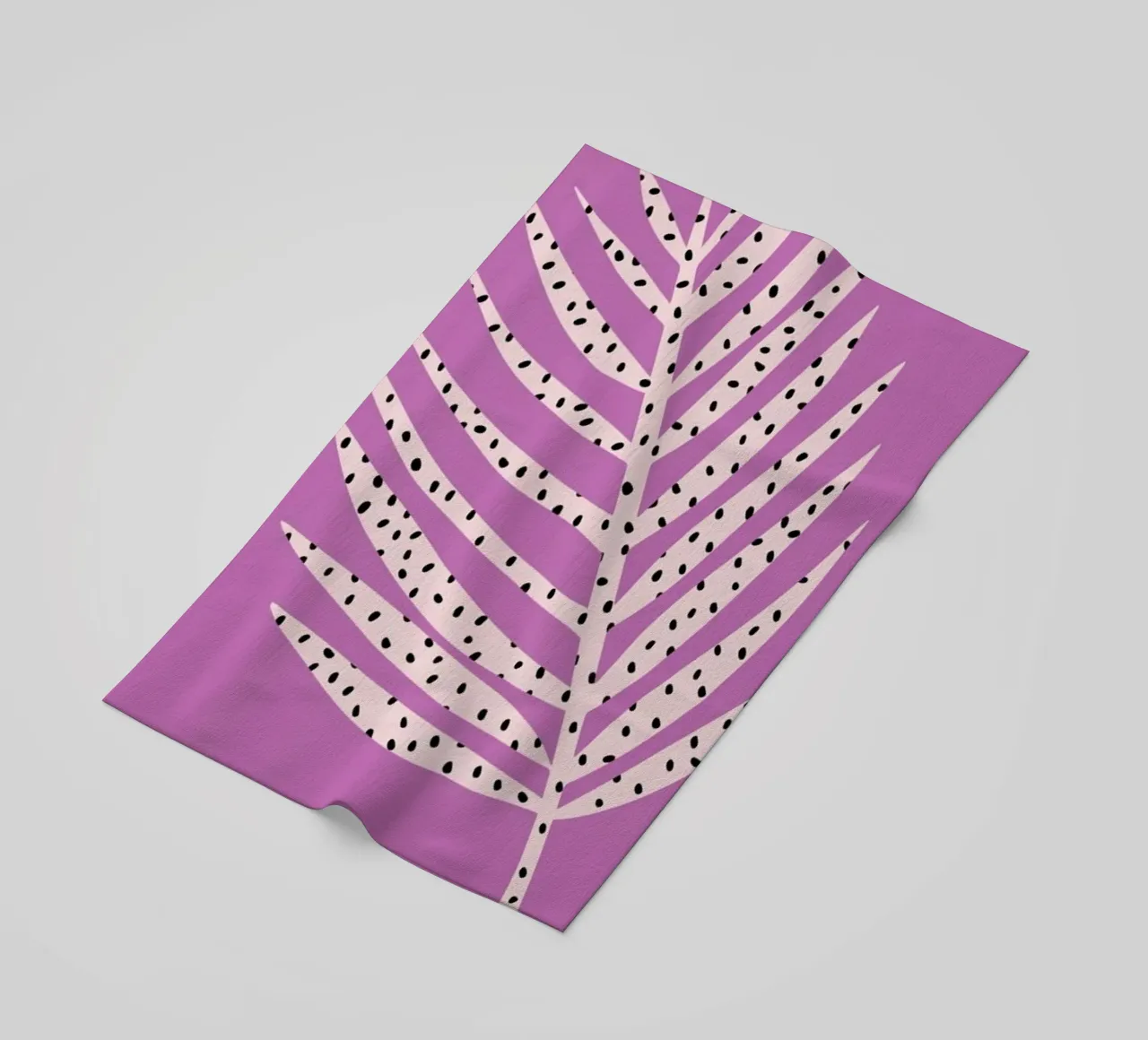 Palm Dot Leaf in Purple telo mare da Linda Gobeta