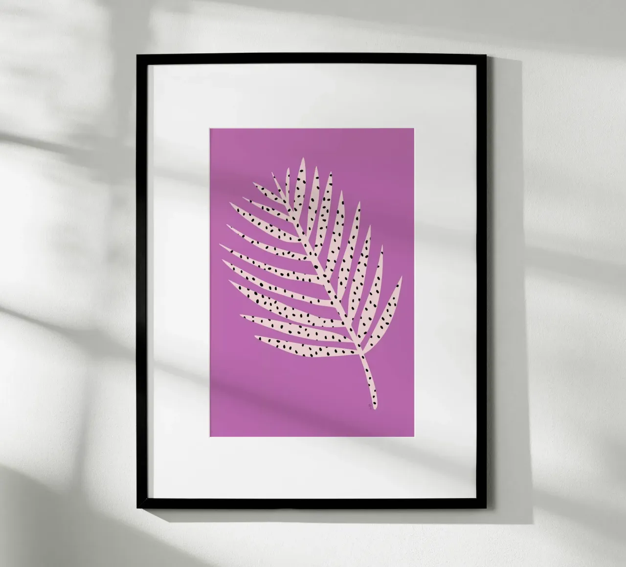 Palm Dot Leaf in Purple carta hahnemühle da Linda Gobeta