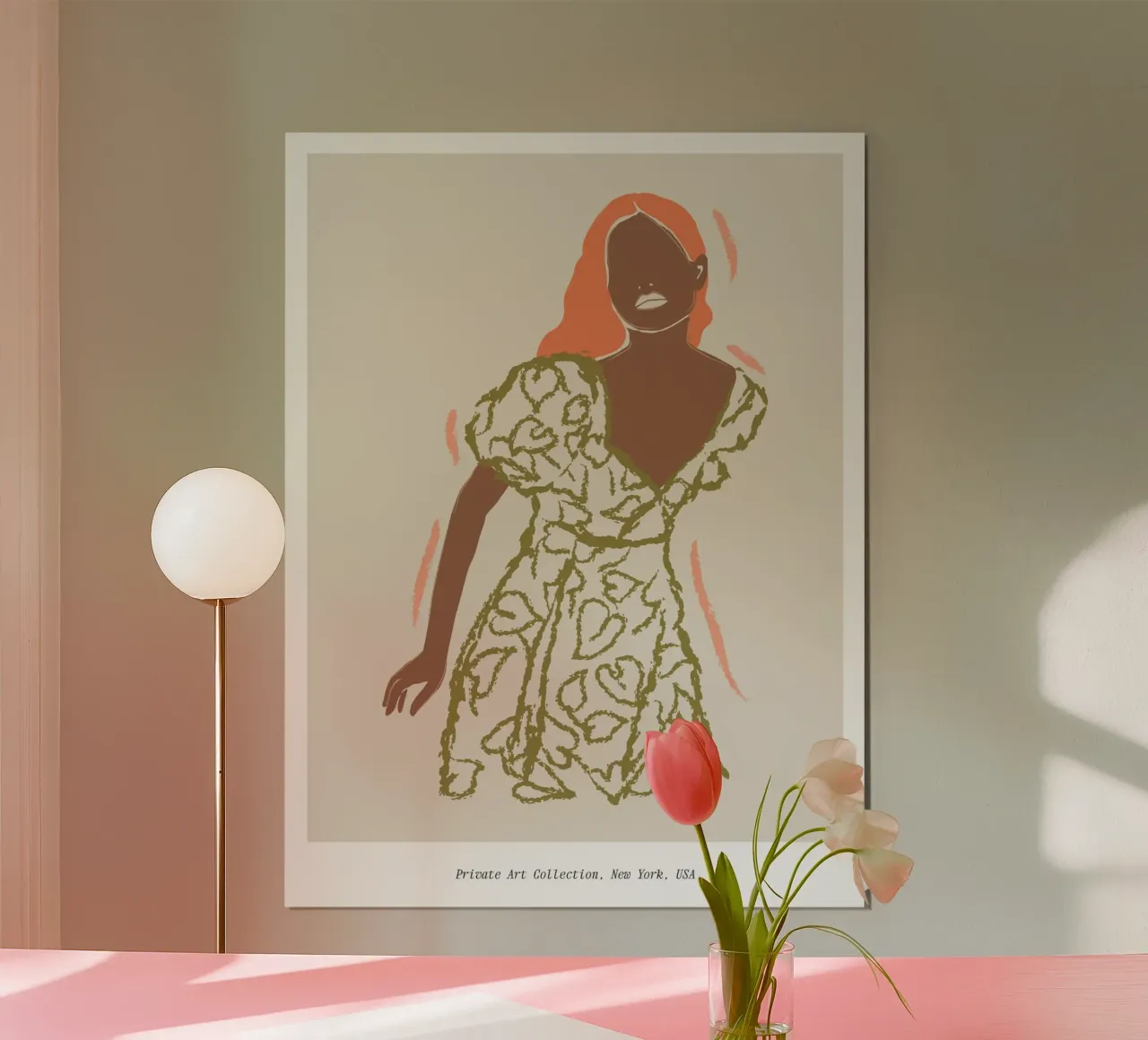 Harmonic Lines No 55 poster con telaio in plastica da treechild