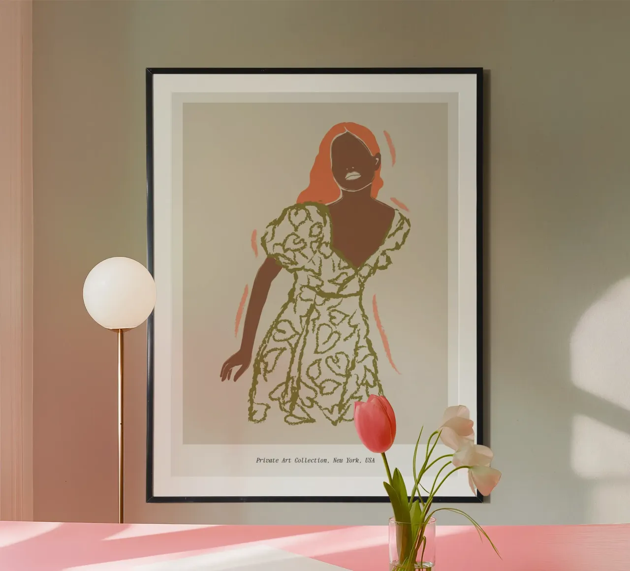 Harmonic Lines No 55 poster con telaio in plastica da treechild