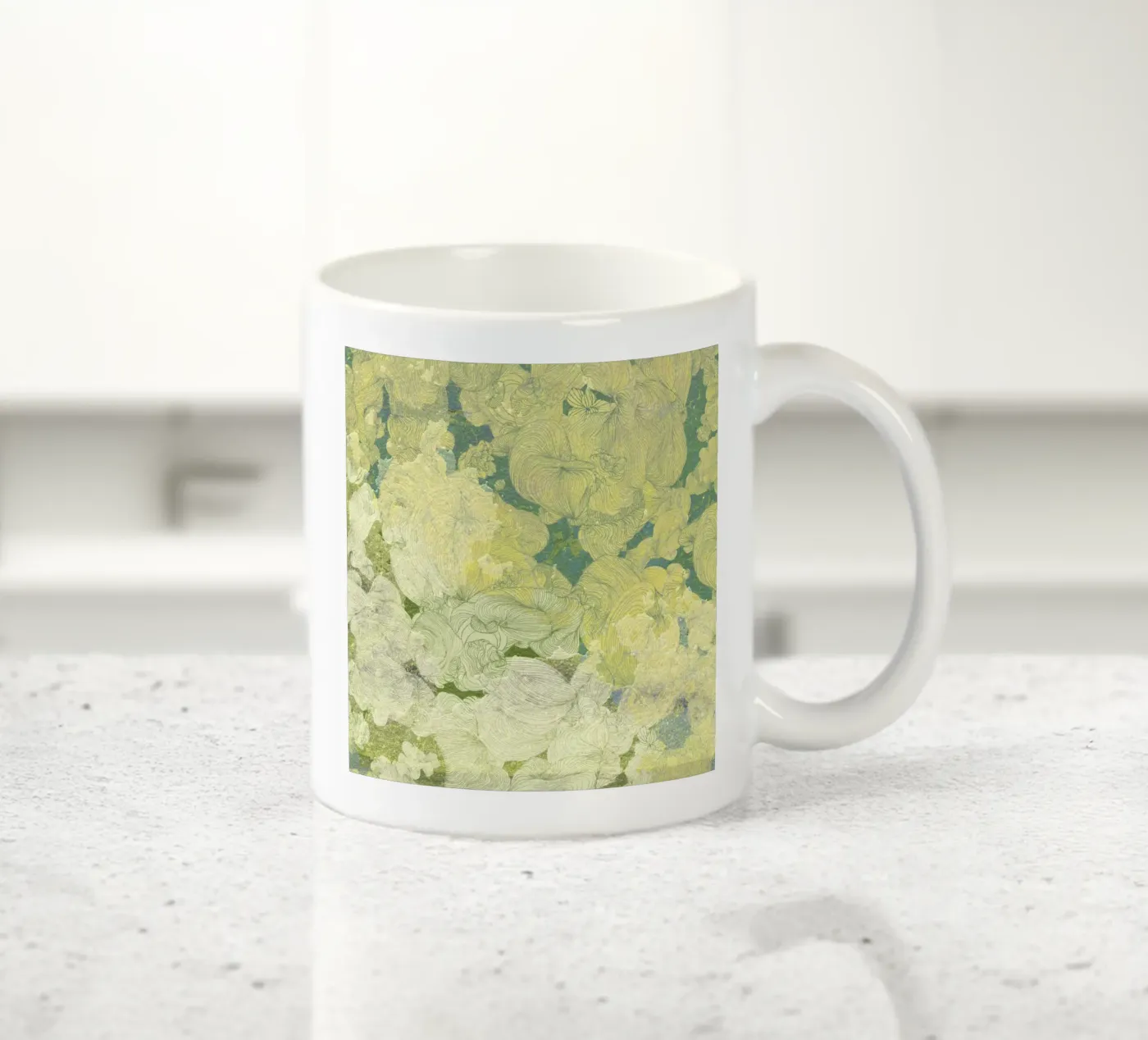 yellow ceramic mug by Giulio Iurissevich
