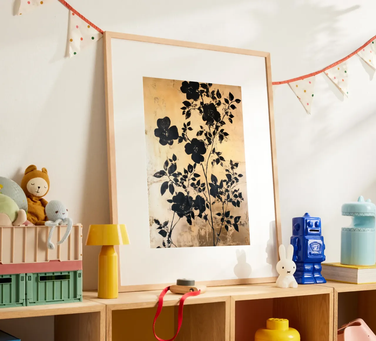 Rose nere poster con telaio in plastica da Justyna Jaszke JBJart