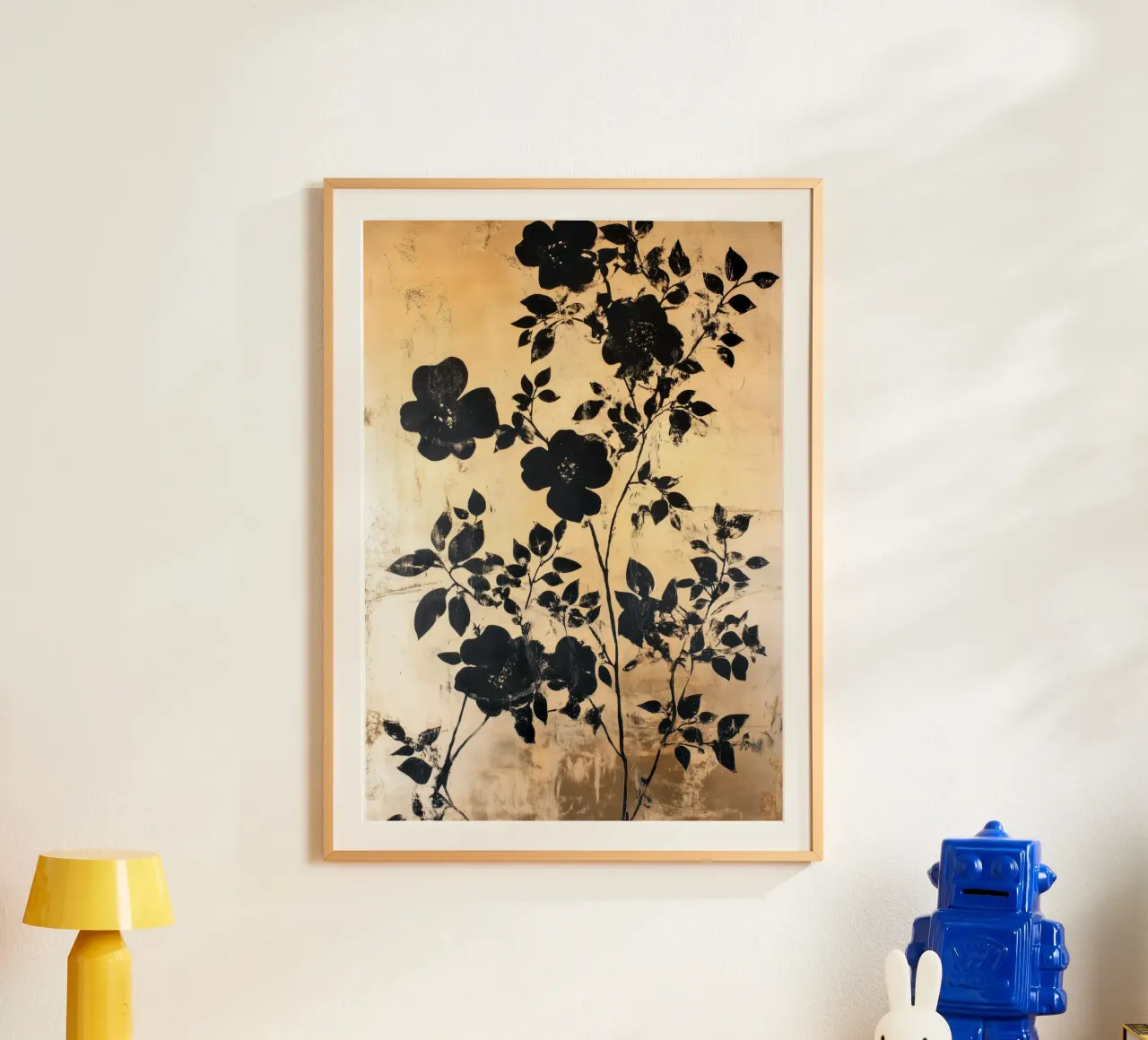 Rose nere poster con telaio in plastica da Justyna Jaszke JBJart
