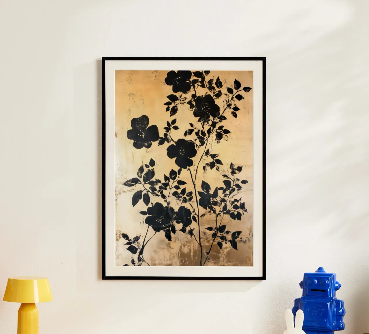 Rose nere poster con telaio in plastica da Justyna Jaszke JBJart