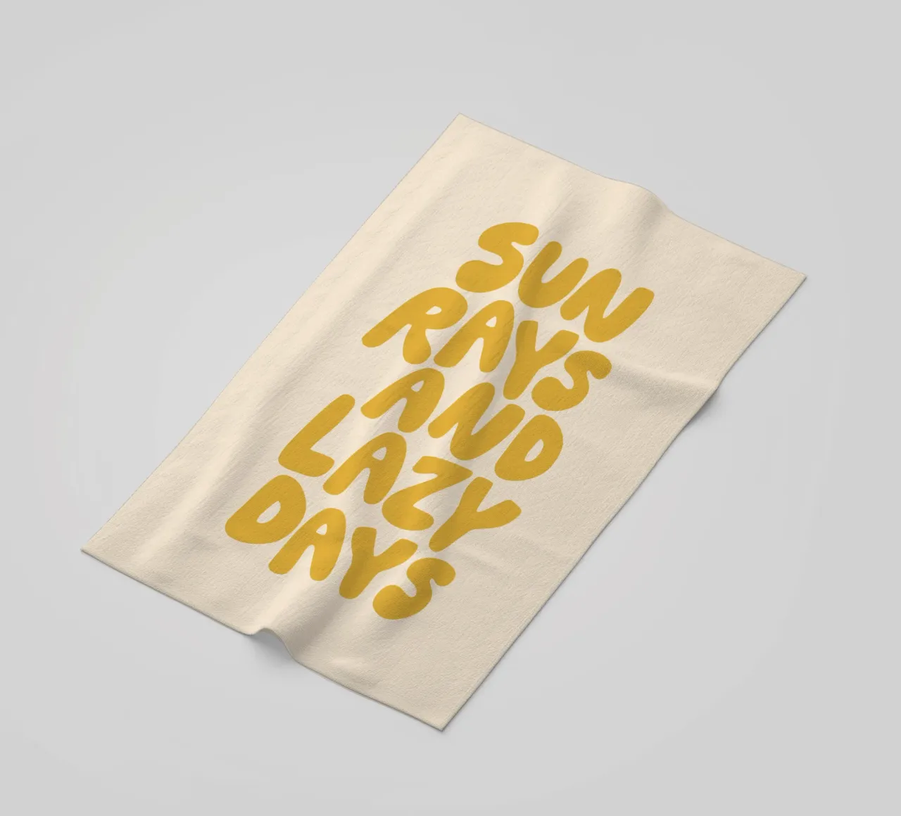 Sun Rays and Lazy Days Summertime Sunny Sunshine Typography beach towel by THE MOTIVATED TYPE