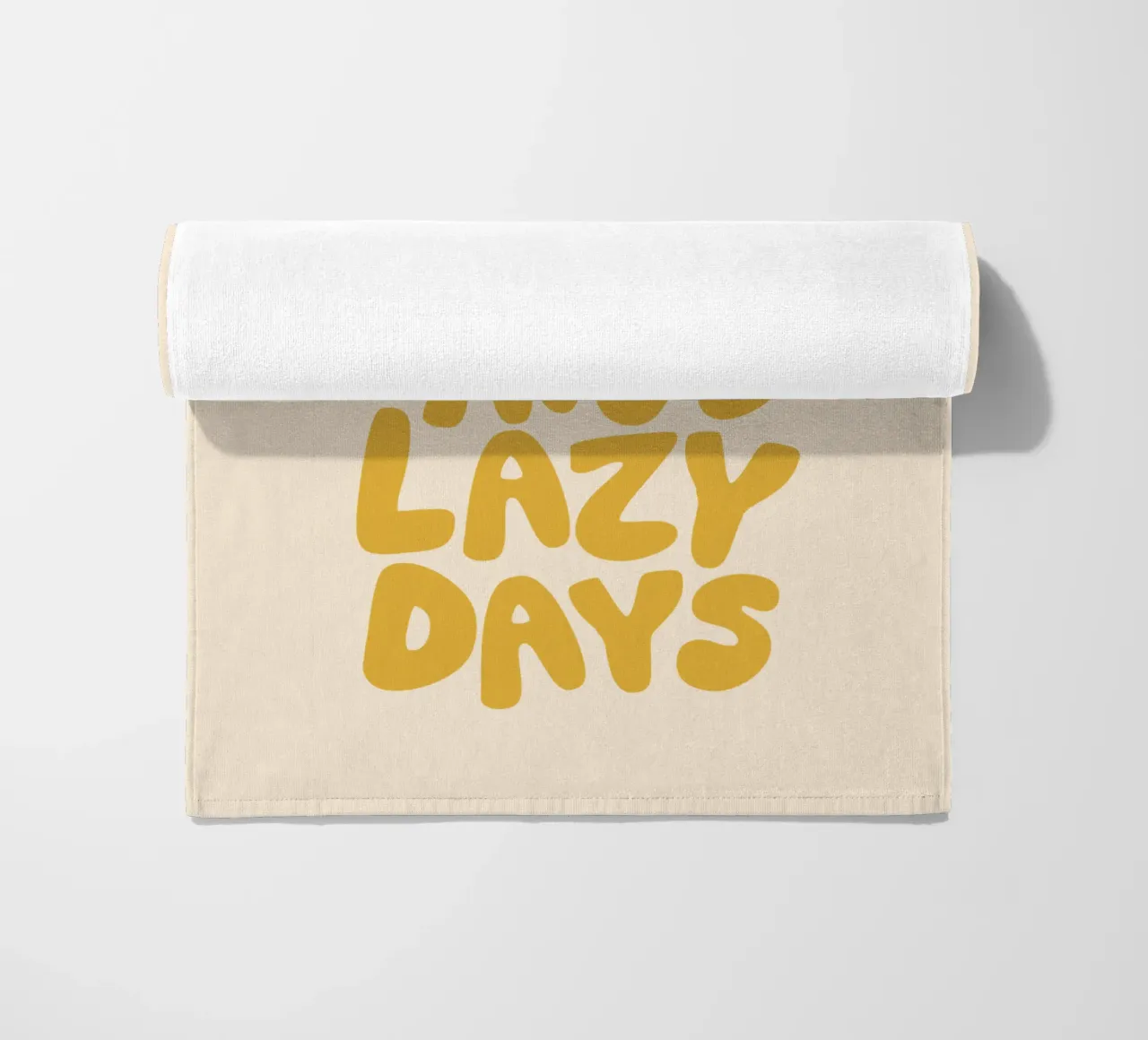 Sun Rays and Lazy Days Summertime Sunny Sunshine Typography beach towel by THE MOTIVATED TYPE