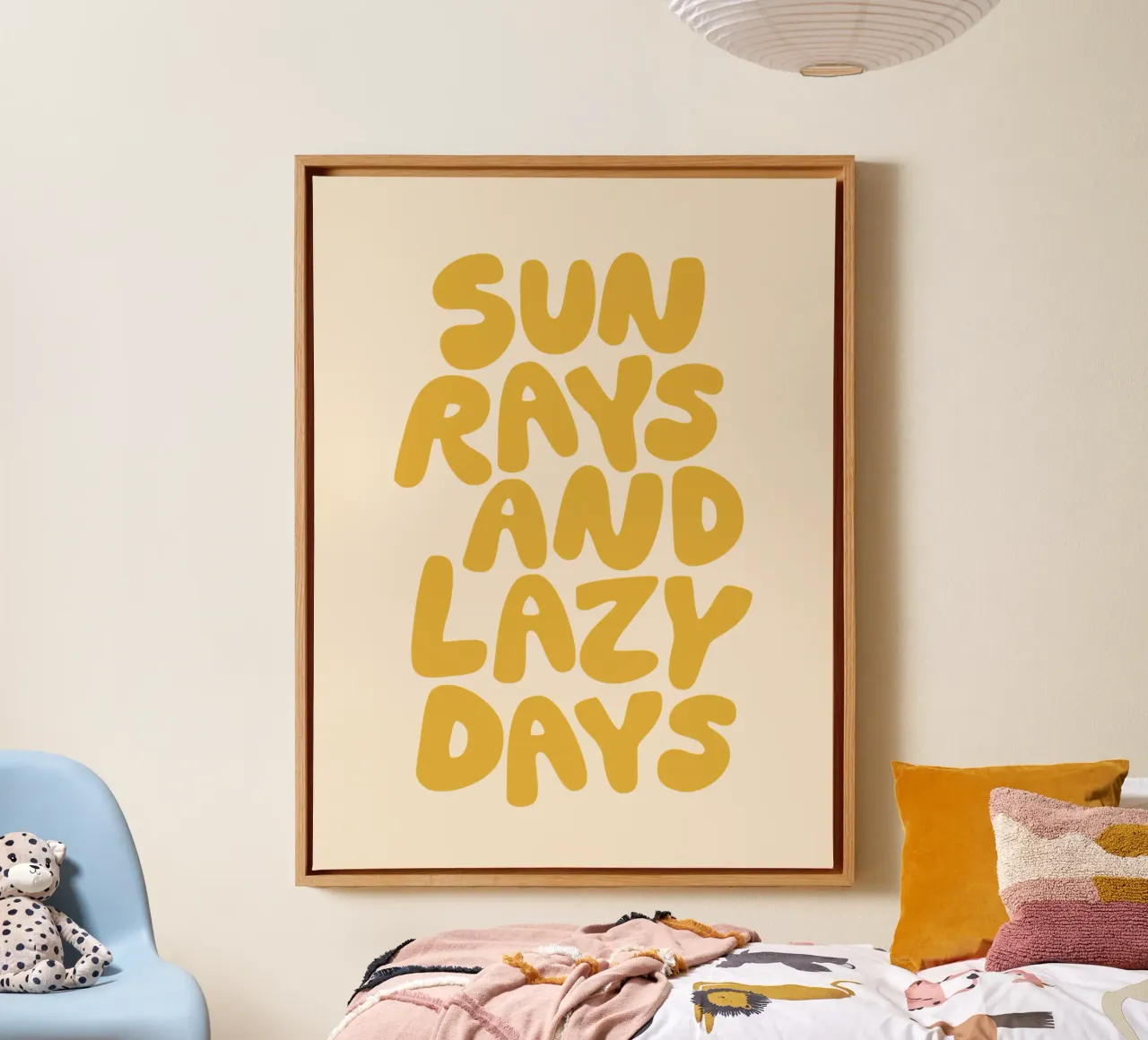 Sun Rays and Lazy Days Summertime Sunny Sunshine Typography canvas by THE MOTIVATED TYPE