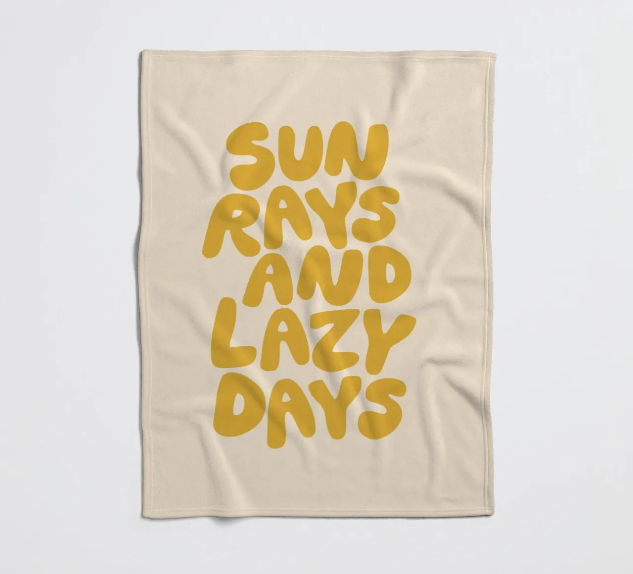 Sun Rays and Lazy Days Summertime Sunny Sunshine Typography fleece blanket by THE MOTIVATED TYPE