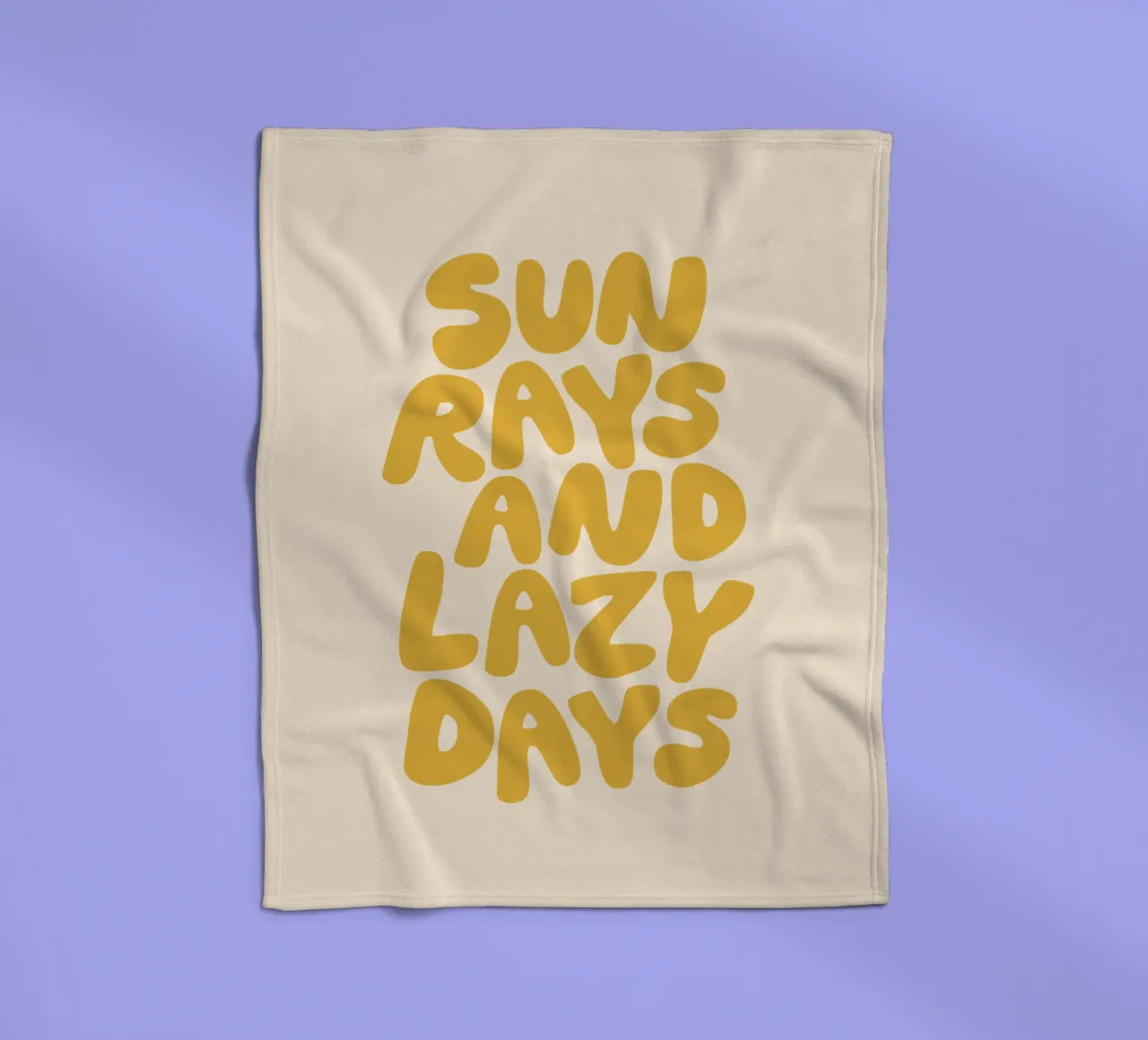 Sun Rays and Lazy Days Summertime Sunny Sunshine Typography fleece blanket by THE MOTIVATED TYPE
