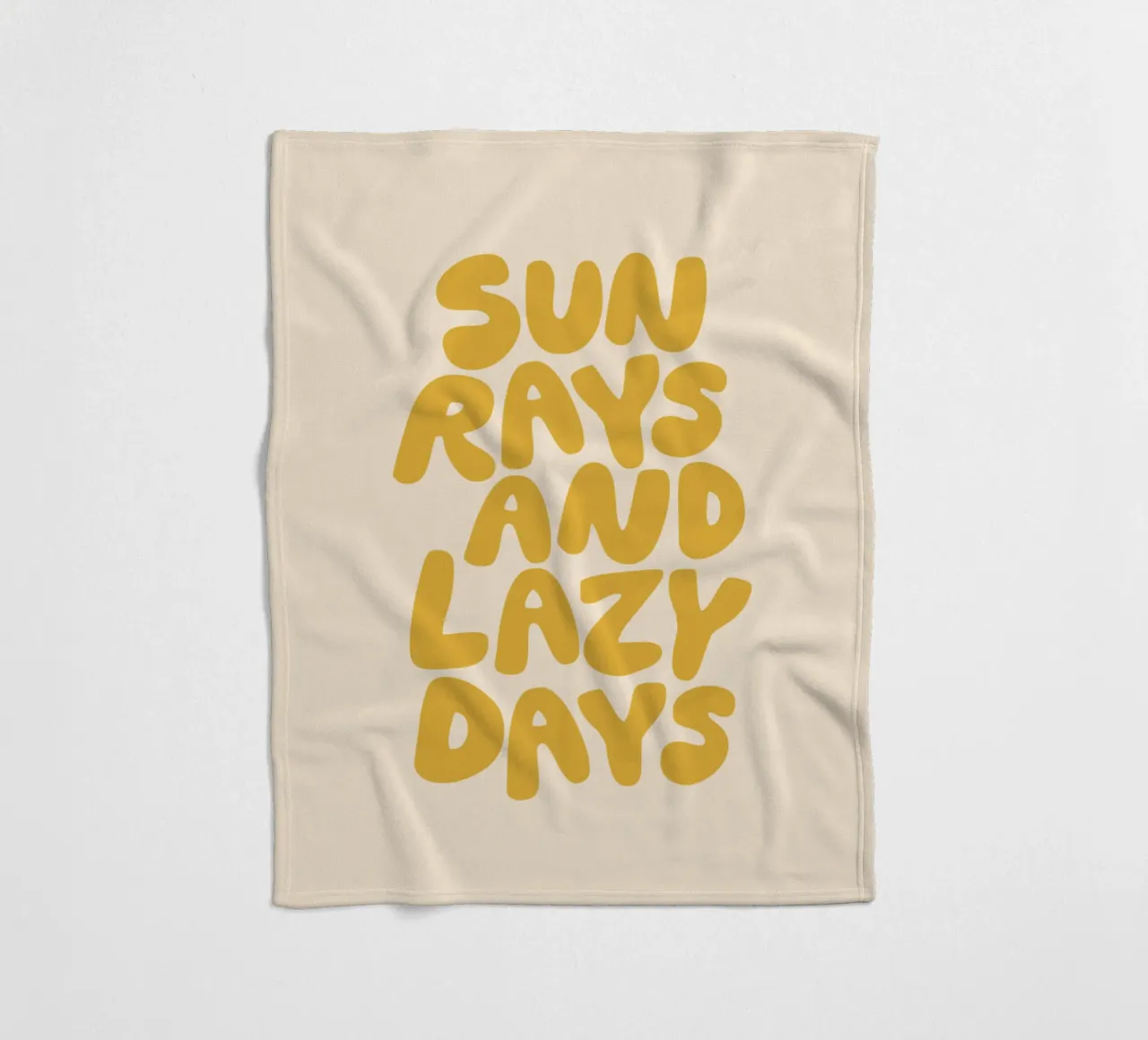 Sun Rays and Lazy Days Summertime Sunny Sunshine Typography fleece blanket by THE MOTIVATED TYPE