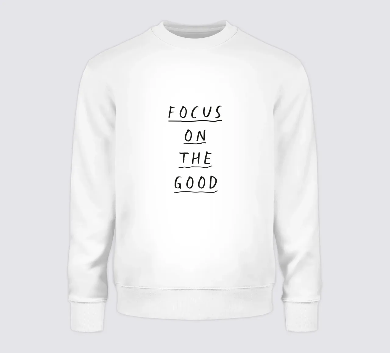 Focus sul bene Design tipografico estroso disegnato a mano felpa da THE MOTIVATED TYPE