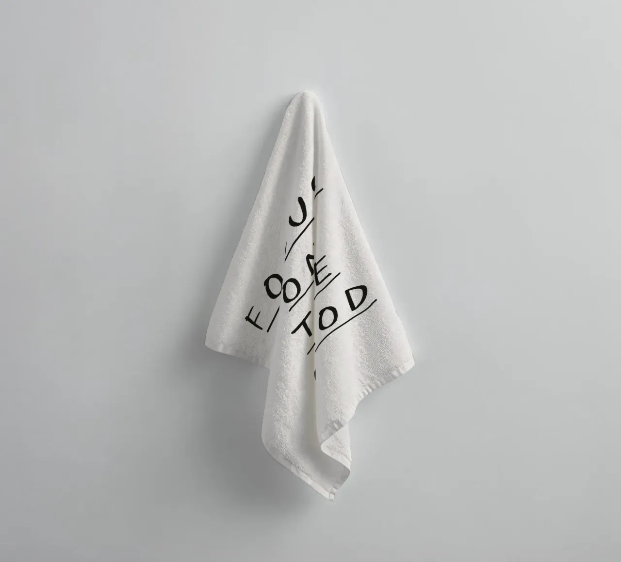 Focus on the Good Whimsical Hand Drawn Typography Design towel by THE MOTIVATED TYPE